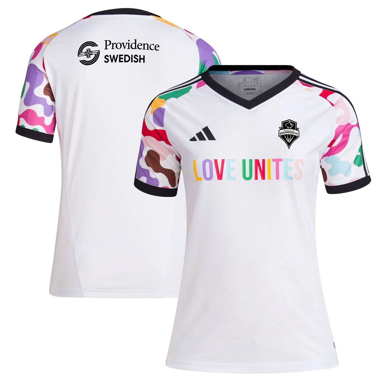 Женская предматчевая футболка adidas White Seattle Sounders FC 2023 Pride adidas
Женская предматчевая футболка adidas White Seattle Sounders FC 2023 Pride adidas