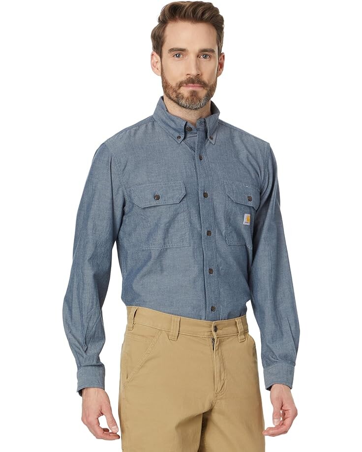 Рубашка Carhartt Loose Fit Midweight Chambray Long Sleeve, цвет Denim Blue Chambray
Рубашка Carhartt Loose Fit Midweight Chambray Long Sleeve, цвет Denim Blue Chambray