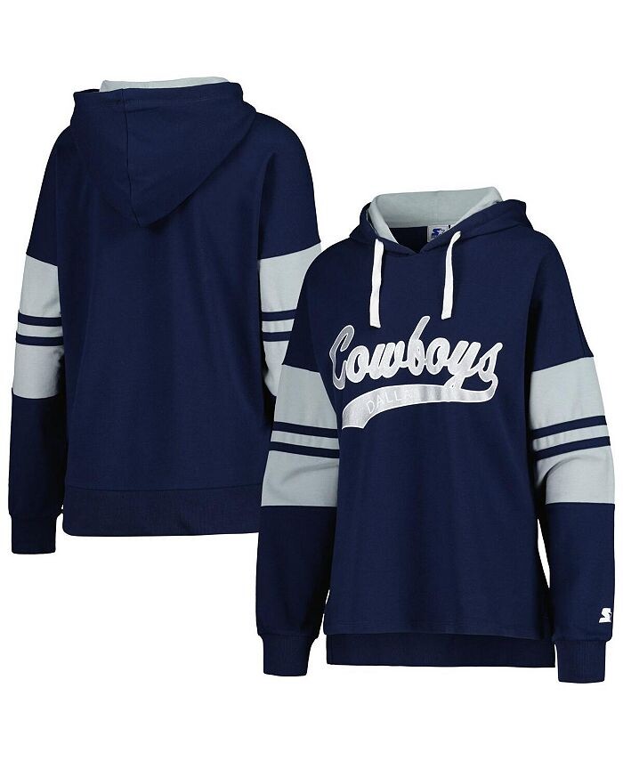 Женская темно-синяя футболка с капюшоном и длинными рукавами Dallas Cowboys Bump And Run Starter, синий
Женская темно-синяя футболка с капюшоном и длинными рукавами Dallas Cowboys Bump And Run Starter, синий