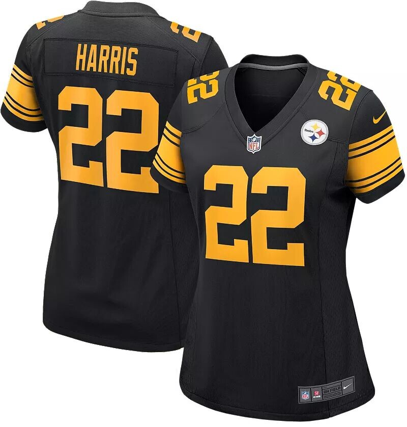 Женская футболка Nike Pittsburgh Steelers Наджи Харрис № 22 для альтернативной игры
Женская футболка Nike Pittsburgh Steelers Наджи Харрис № 22 для альтернативной игры