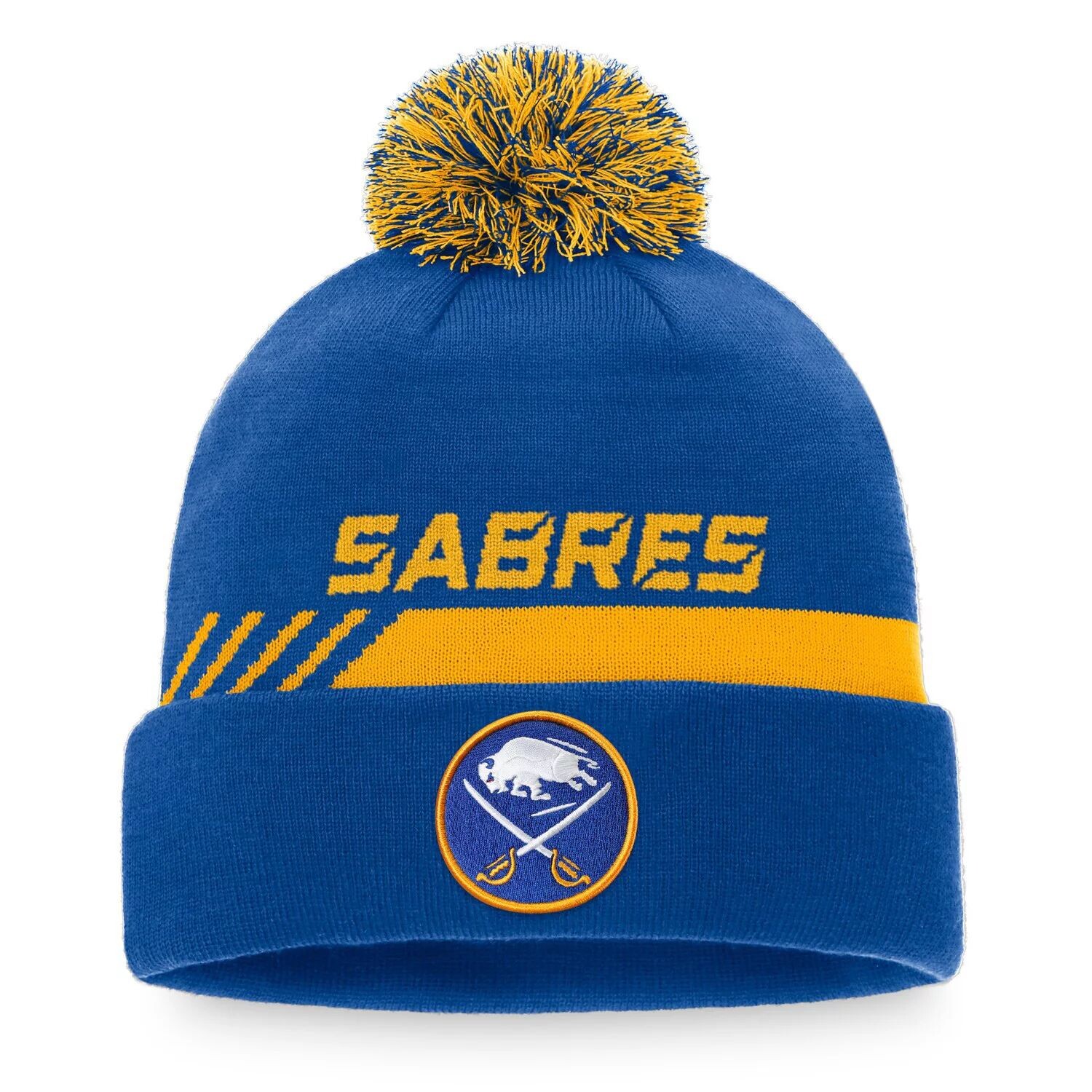Мужская вязаная шапка Fanatics Royal/Gold Buffalo Sabers Authentic Pro Team с помпоном в раздевалке, с манжетами и манжетами
Мужская вязаная шапка Fanatics Royal/Gold Buffalo Sabers Authentic Pro Team с помпоном в раздевалке, с манжетами и манжетами