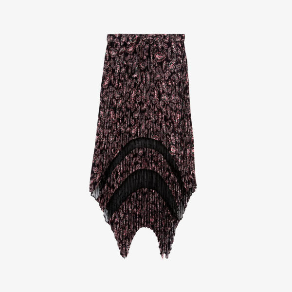 Тканая юбка миди с асимметричным подолом и графичным принтом The Kooples, черный
Тканая юбка миди с асимметричным подолом и графичным принтом The Kooples, черный