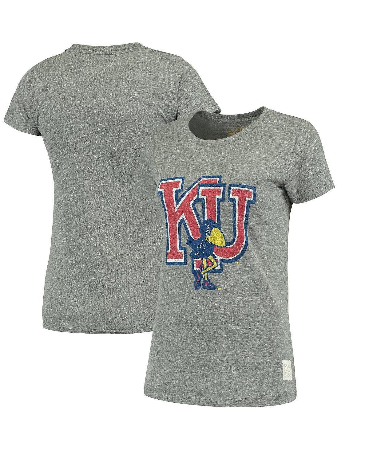 Женская футболка Heather Grey Kansas Jayhawks Tri-Blend с круглым вырезом Original Retro Brand
Женская футболка Heather Grey Kansas Jayhawks Tri-Blend с круглым вырезом Original Retro Brand