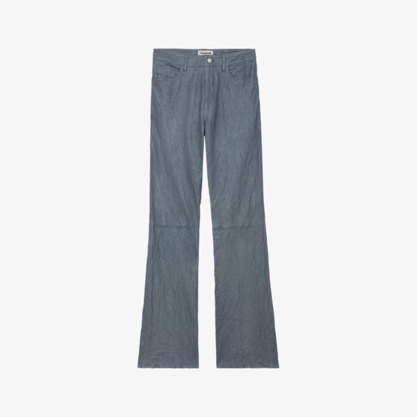 Расклешенные кожаные брюки pistol с высокой посадкой и жатым эффектом Zadig&Voltaire, синий
Расклешенные кожаные брюки pistol с высокой посадкой и жатым эффектом Zadig&Voltaire, синий