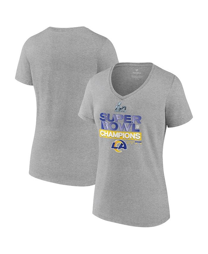 Женская фирменная серая футболка Los Angeles Rams Super Bowl LVI Champions Locker Room Trophy Collection с v-образным вырезом Fanatics, серый
Женская фирменная серая футболка Los Angeles Rams Super Bowl LVI Champions Locker Room Trophy Collection с v-образным вырезом Fanatics, серый