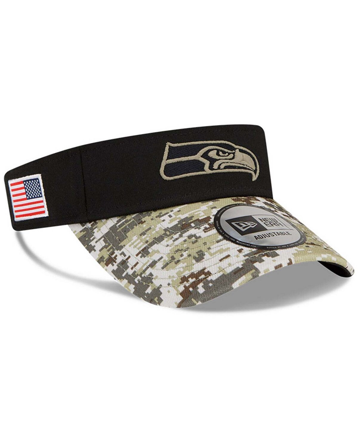 Мужская черная камуфляжная футболка Seattle Seahawks 2021 Salute To Service Visor New Era, Черный
Мужская черная камуфляжная футболка Seattle Seahawks 2021 Salute To Service Visor New Era, Черный
