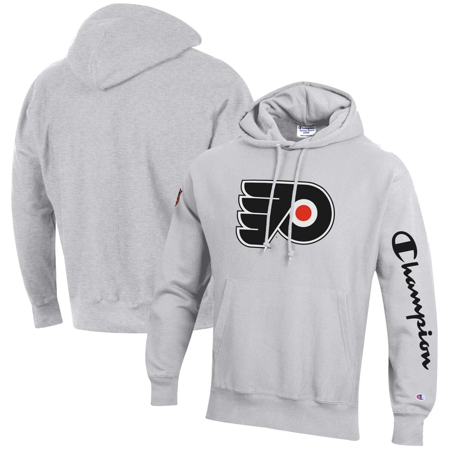 Мужской пуловер с капюшоном обратного плетения Champion Heathered Philadelphia Flyers с капюшоном
Мужской пуловер с капюшоном обратного плетения Champion Heathered Philadelphia Flyers с капюшоном