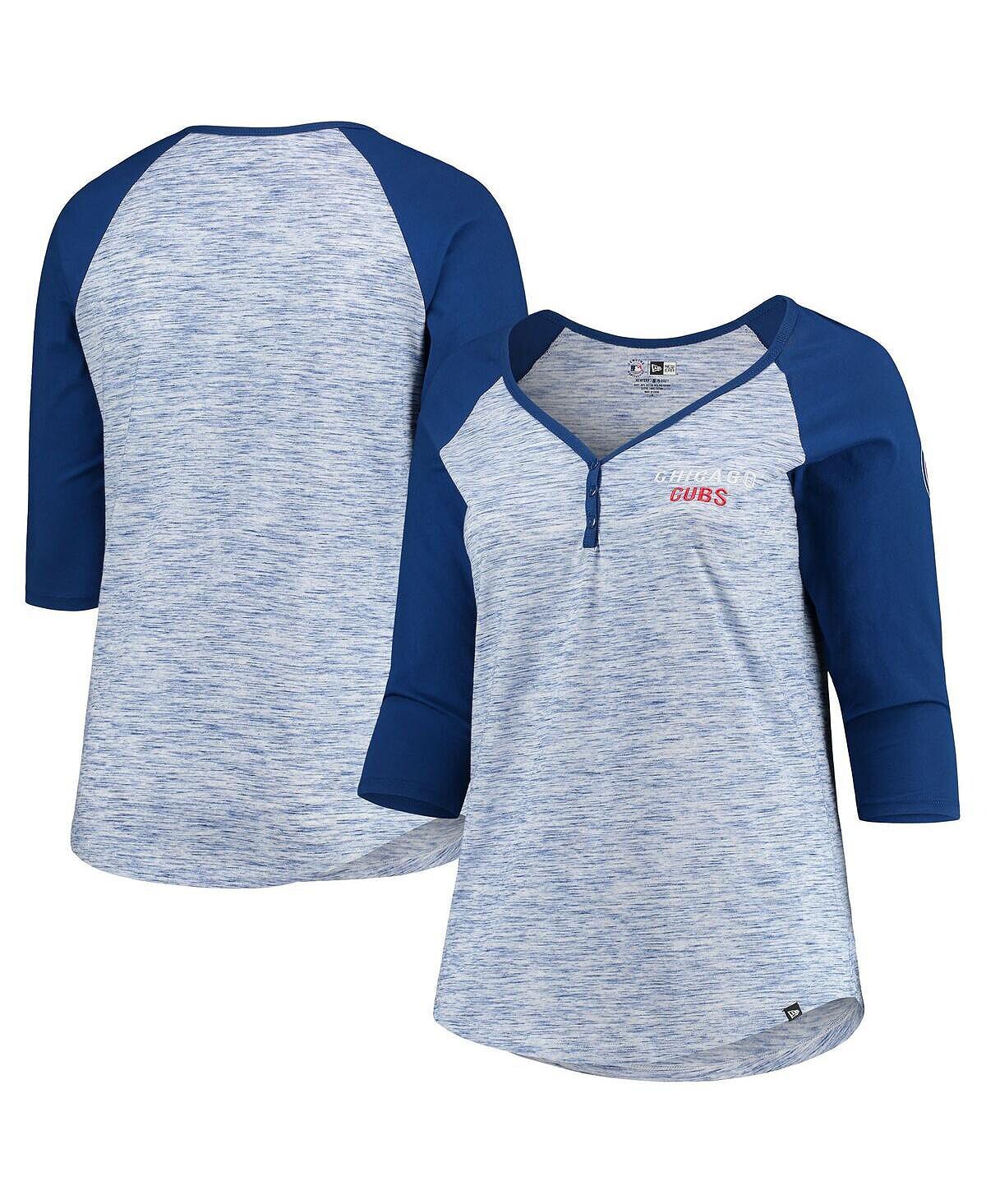 Женская футболка больших размеров Royal Chicago Cubs Space Dye с рукавом 3/4 реглан Хенли New Era
Женская футболка больших размеров Royal Chicago Cubs Space Dye с рукавом 3/4 реглан Хенли New Era