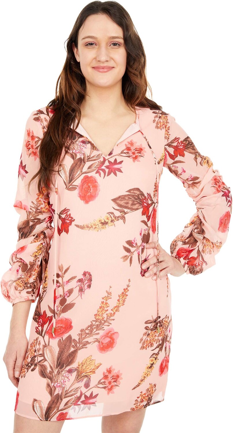 Платье Printed Chiffon Float with Self Cording and Ruched Sleeve Vince Camuto, цвет Blush
Платье Printed Chiffon Float with Self Cording and Ruched Sleeve Vince Camuto, цвет Blush