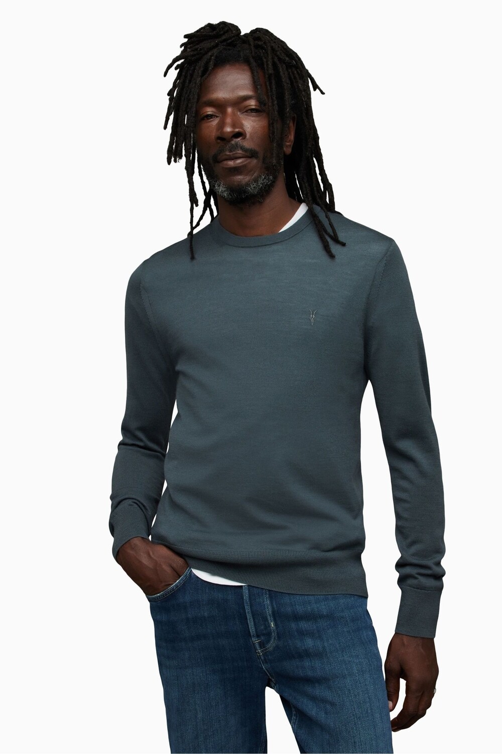 Синяя футболка с круглым вырезом AllSaints Mode из шерсти мериноса All Saints, синий
Синяя футболка с круглым вырезом AllSaints Mode из шерсти мериноса All Saints, синий