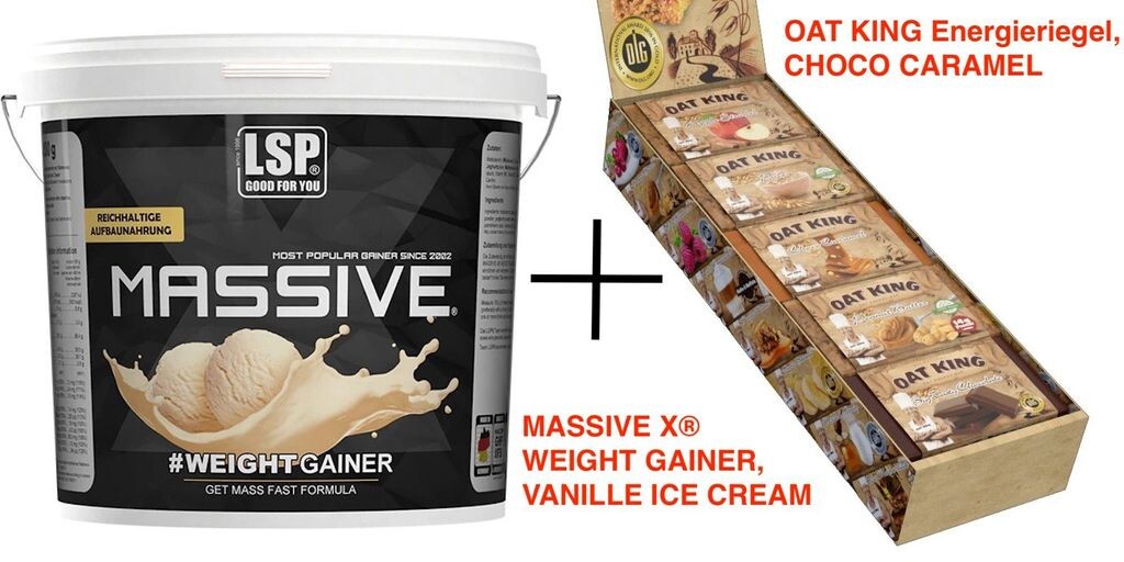 Lsp WEIGHT GAINER (4000г) + энергетический батончик OAT KING (10х95г), порошок + батончик
Lsp WEIGHT GAINER (4000г) + энергетический батончик OAT KING (10х95г), порошок + батончик