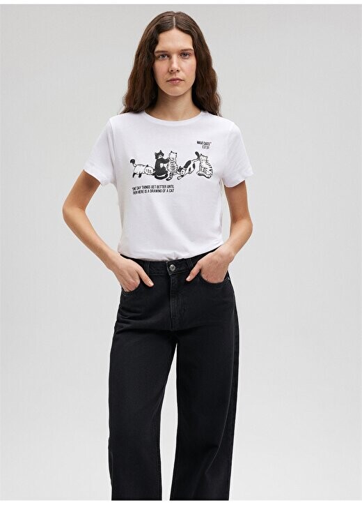 Белая женская футболка с круглым вырезом M1612208-620-CREW COLLAR GRAPHIC T Mavi, белый
Белая женская футболка с круглым вырезом M1612208-620-CREW COLLAR GRAPHIC T Mavi, белый