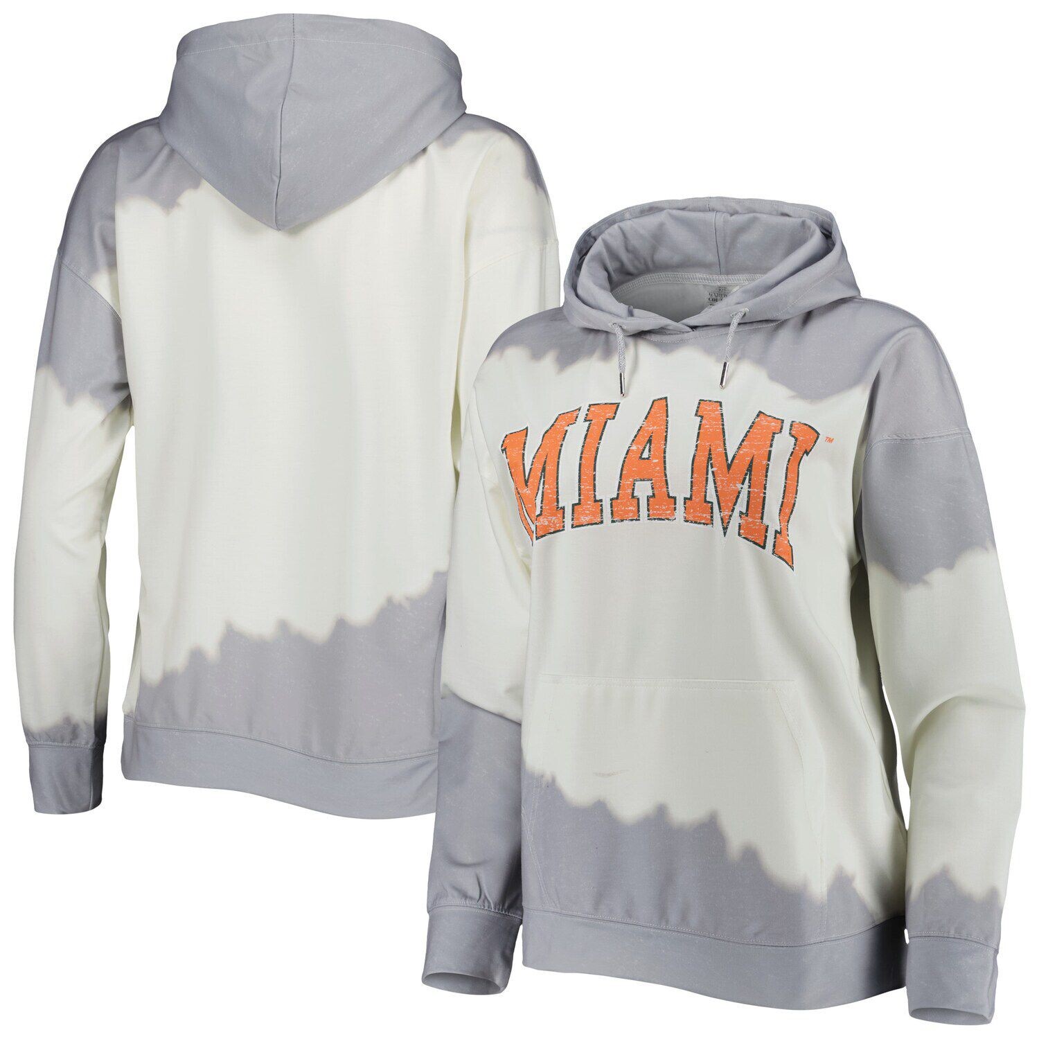 Женский пуловер с капюшоном Gameday Couture белого/серого цвета Miami Hurricanes For the Fun, окрашенный двойным погружением, Белый
Женский пуловер с капюшоном Gameday Couture белого/серого цвета Miami Hurricanes For the Fun, окрашенный двойным погружением, Белый