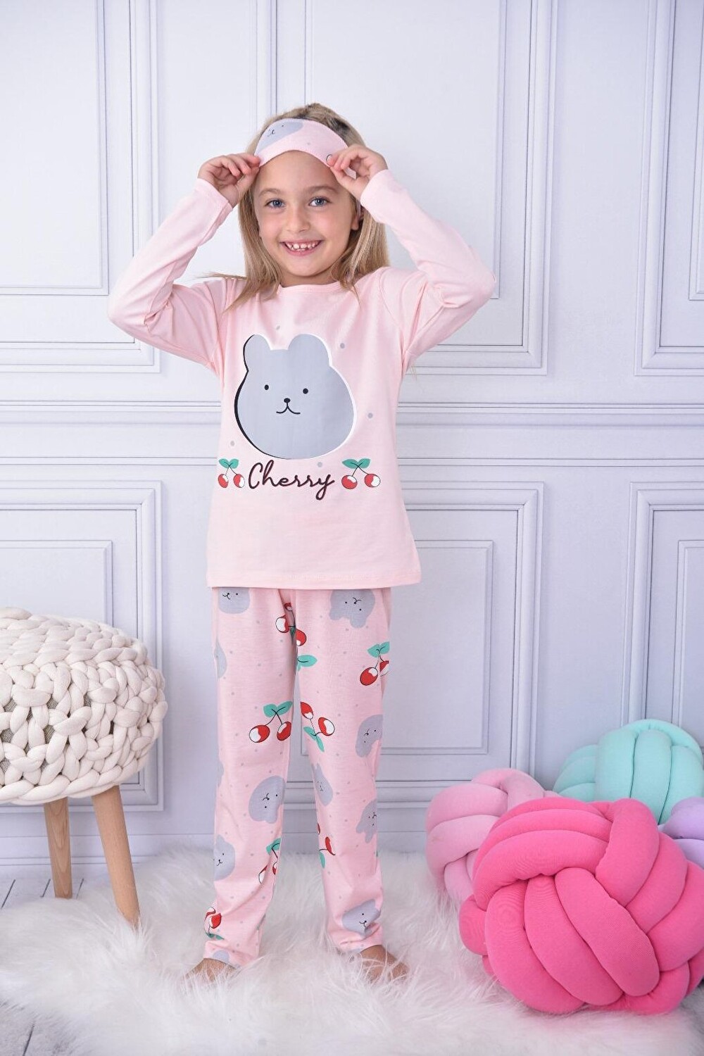Пижамный комплект с повязками на глаза для девочек Pink Cherry Text Printed 17030 Pijakids
Пижамный комплект с повязками на глаза для девочек Pink Cherry Text Printed 17030 Pijakids