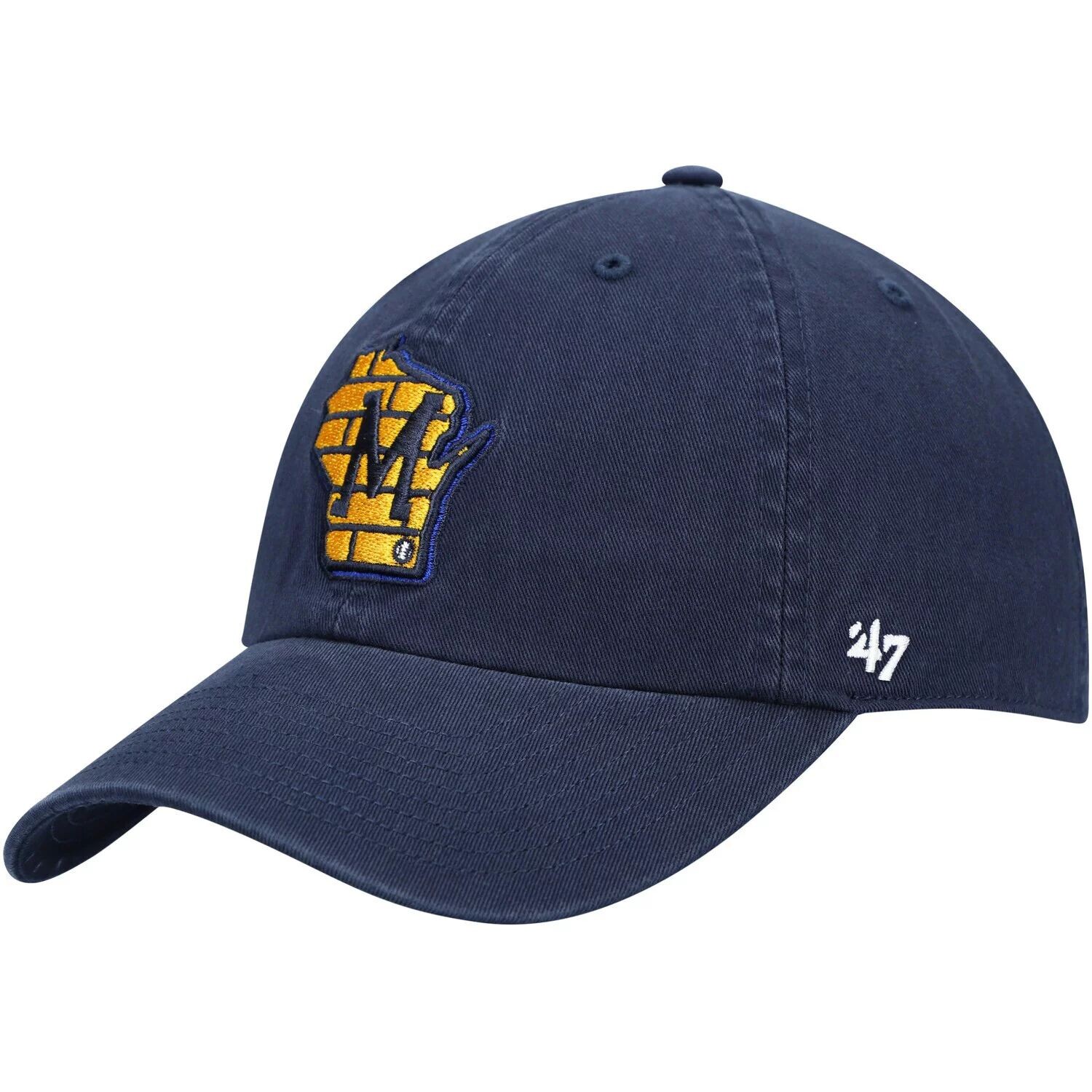 Мужская темно-синяя регулируемая кепка Milwaukee Brewers State Clean Up '47
Мужская темно-синяя регулируемая кепка Milwaukee Brewers State Clean Up '47