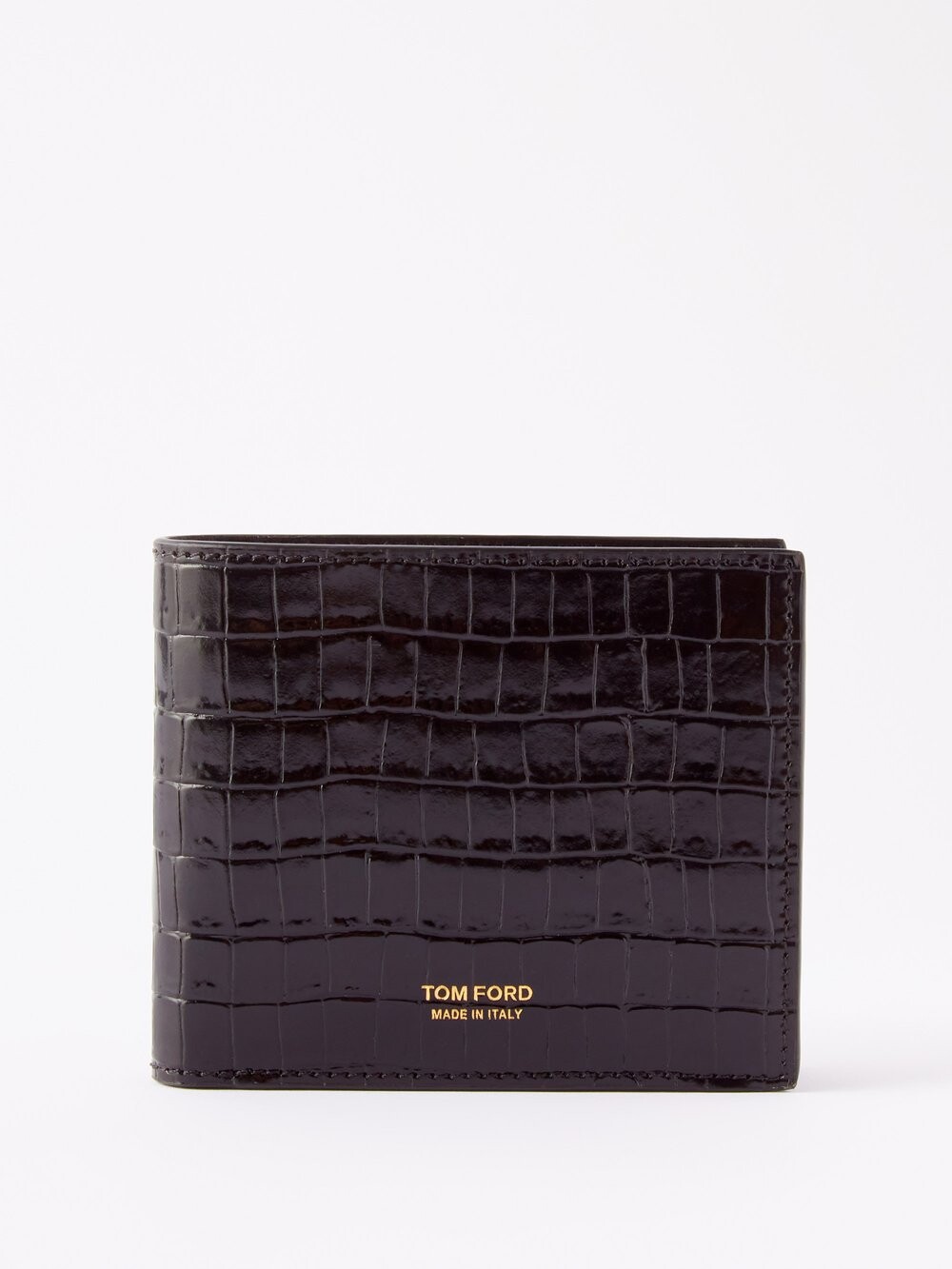 Складной кошелек из кожи с тиснением под крокодила и логотипом Tom Ford, черный
Складной кошелек из кожи с тиснением под крокодила и логотипом Tom Ford, черный