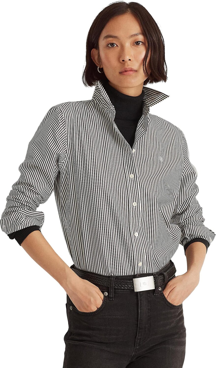 Рубашка с длинным рукавом на пуговицах спереди LAUREN Ralph Lauren, цвет Black/White
Рубашка с длинным рукавом на пуговицах спереди LAUREN Ralph Lauren, цвет Black/White