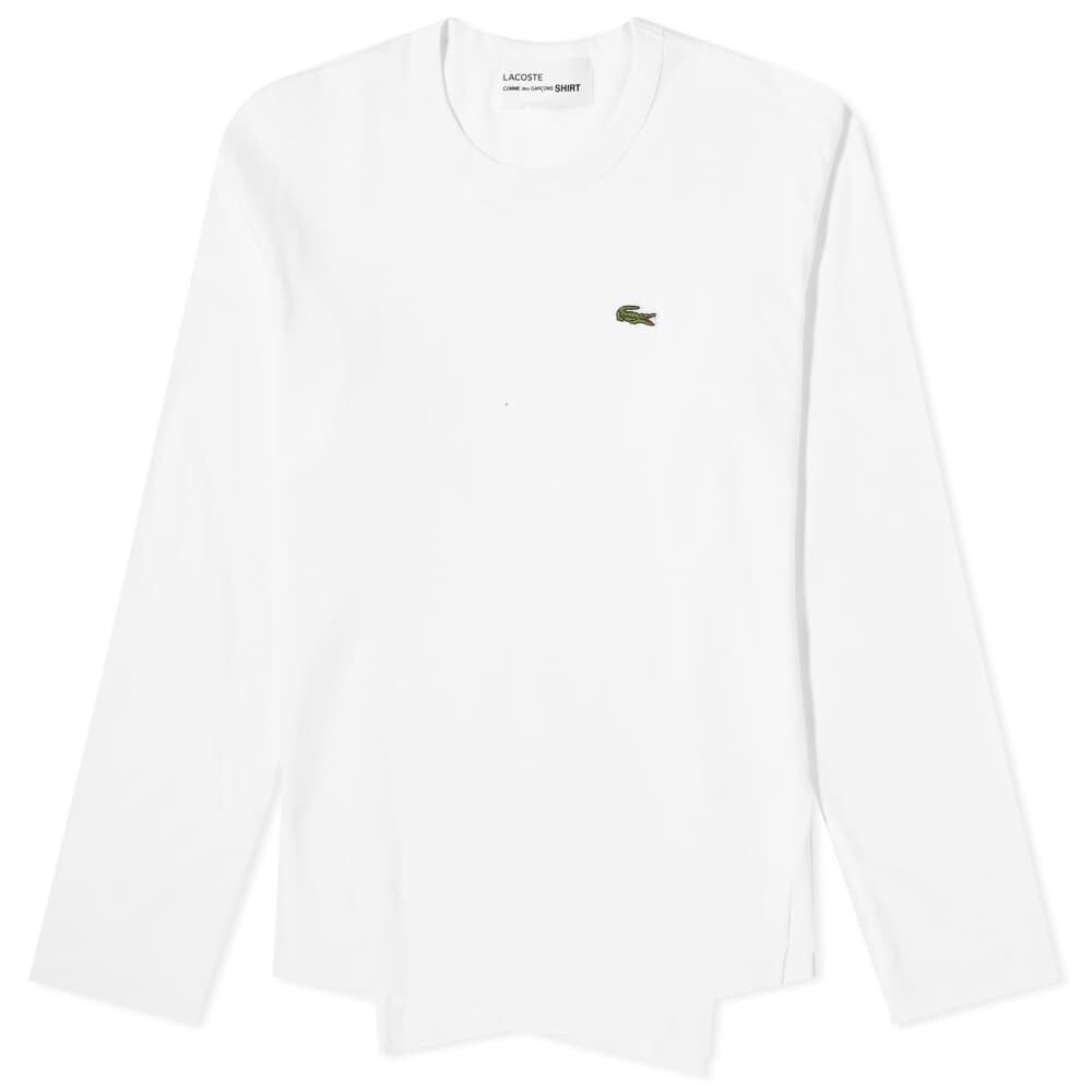 Comme des Garçons SHIRT x Lacoste асимметричная футболка с длинными рукавами, белый
Comme des Garçons SHIRT x Lacoste асимметричная футболка с длинными рукавами, белый