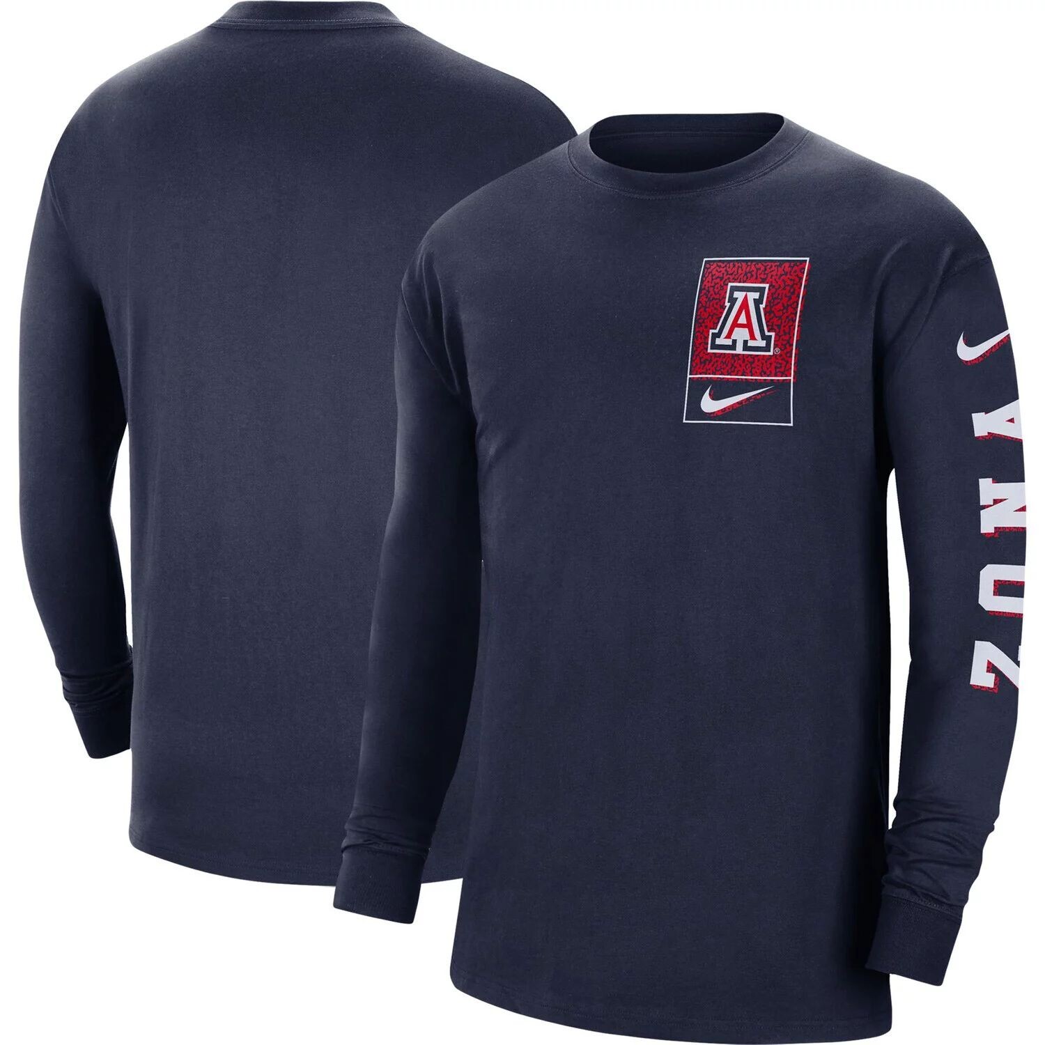 Мужская темно-синяя футболка с длинным рукавом Nike Arizona Wildcats Seasonal Max90 2-Hit
Мужская темно-синяя футболка с длинным рукавом Nike Arizona Wildcats Seasonal Max90 2-Hit
