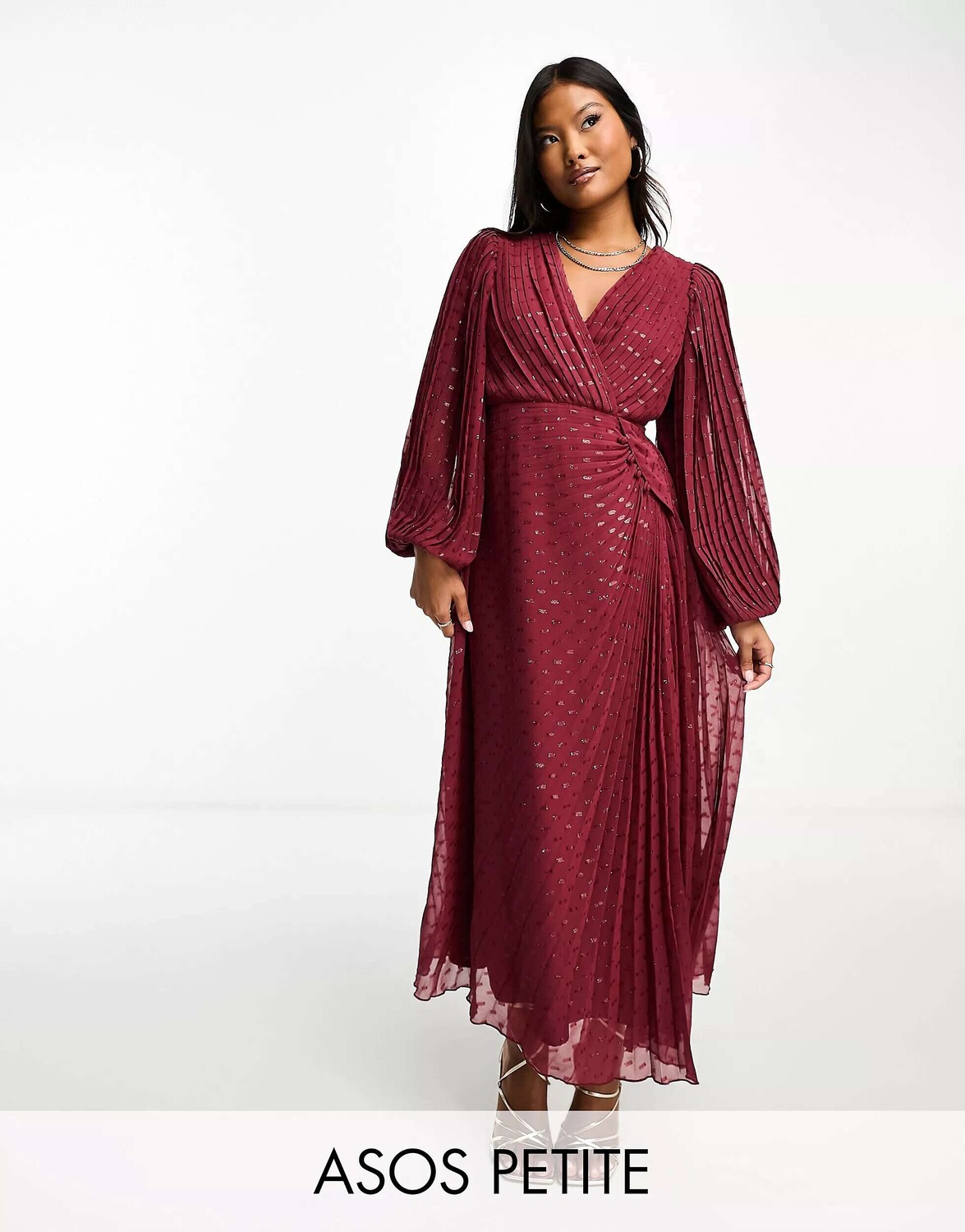 Бордовое платье макси из шифона добби с запахом и пуговицами ASOS DESIGN Petite, Красный
Бордовое платье макси из шифона добби с запахом и пуговицами ASOS DESIGN Petite, Красный