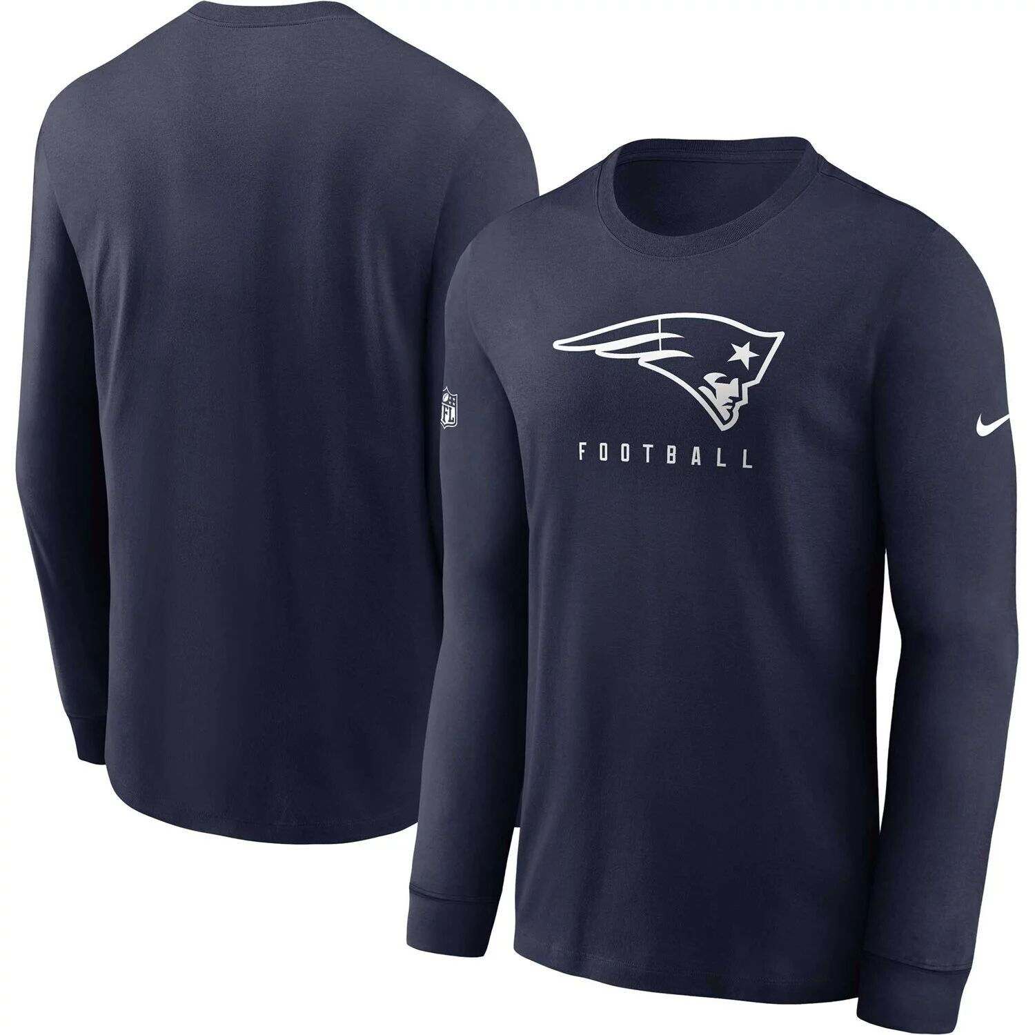 Мужская темно-синяя футболка с длинными рукавами New England Patriots Sideline Performance Nike
Мужская темно-синяя футболка с длинными рукавами New England Patriots Sideline Performance Nike