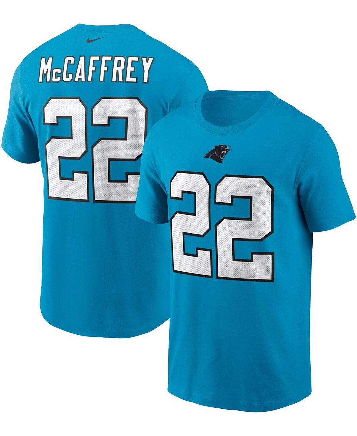 Мужская синяя футболка с именем и номером Christian McCaffrey Carolina Panthers Nike, Синий
Мужская синяя футболка с именем и номером Christian McCaffrey Carolina Panthers Nike, Синий