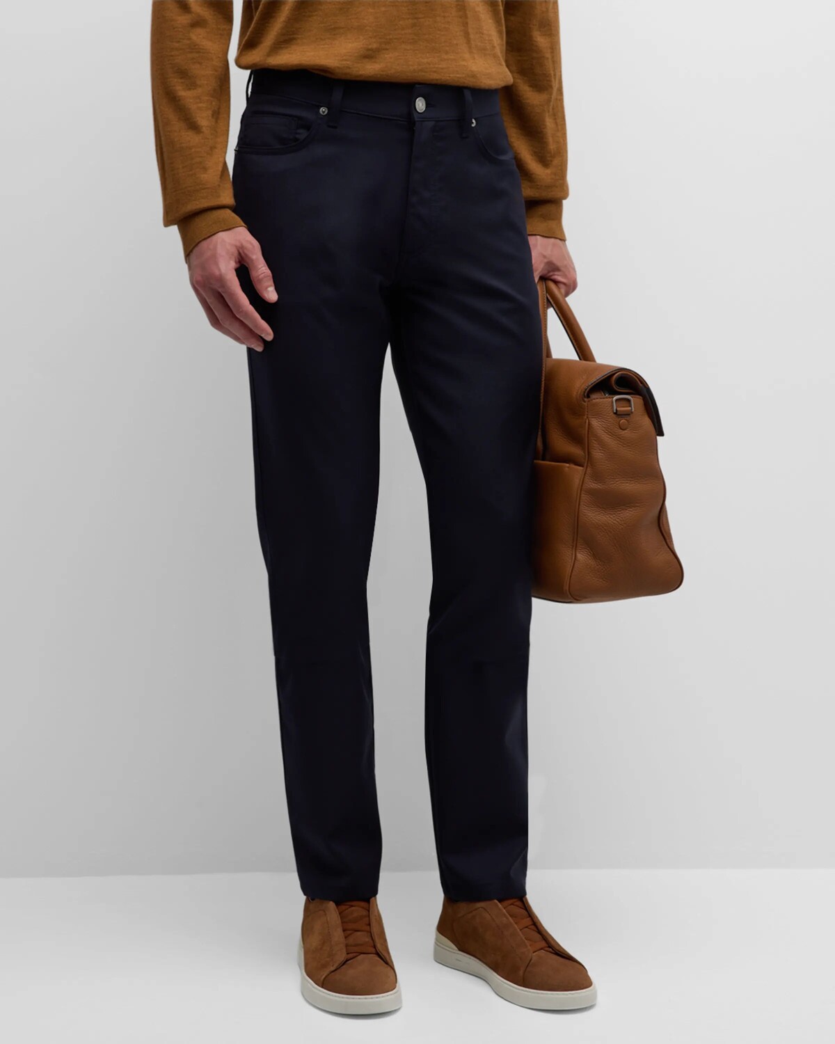 Мужские удобные брюки из натуральной шерсти с 5 карманами ZEGNA, цвет Navy Solid
Мужские удобные брюки из натуральной шерсти с 5 карманами ZEGNA, цвет Navy Solid