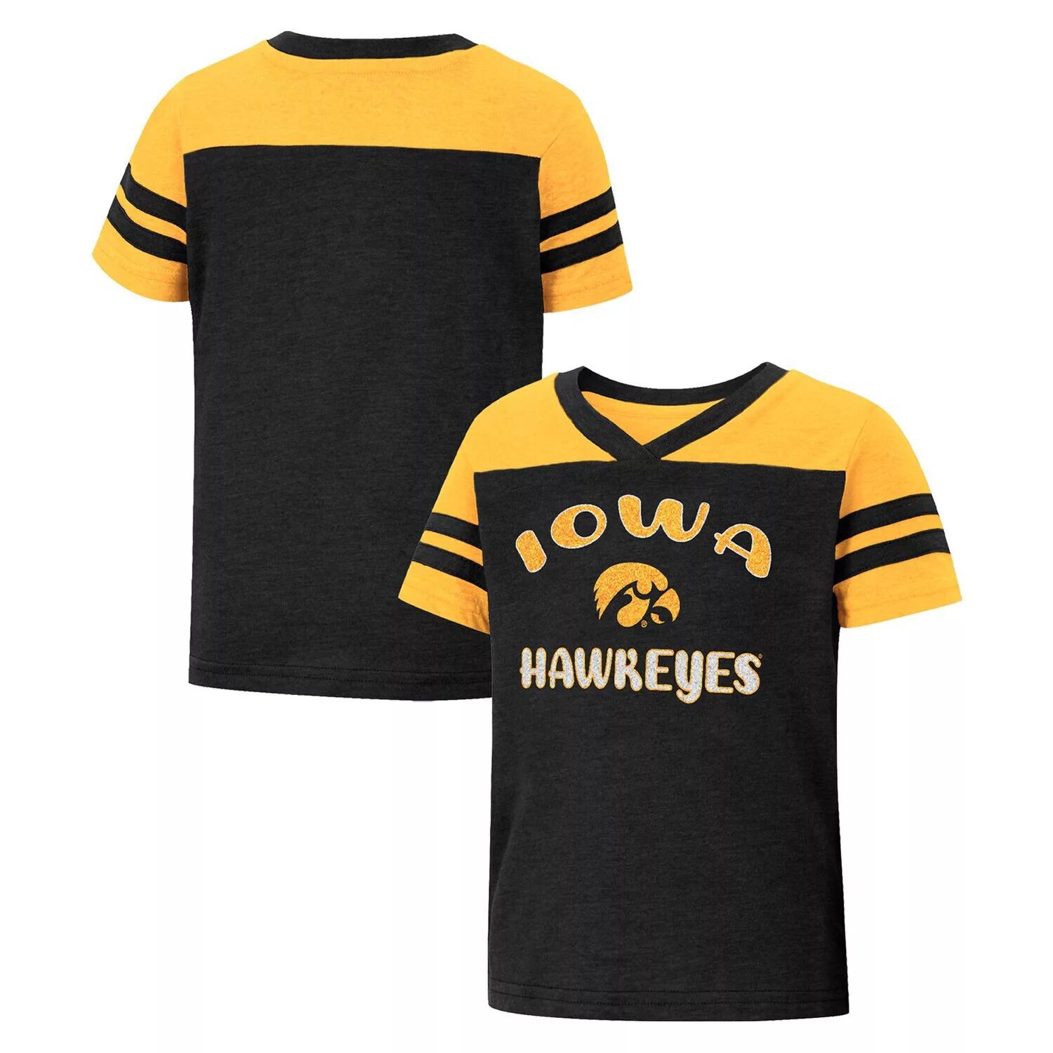 Футболка в полоску с v-образным вырезом для девочек Toddler Colosseum Black Iowa Hawkeyes Piecrust Promise Colosseum
Футболка в полоску с v-образным вырезом для девочек Toddler Colosseum Black Iowa Hawkeyes Piecrust Promise Colosseum