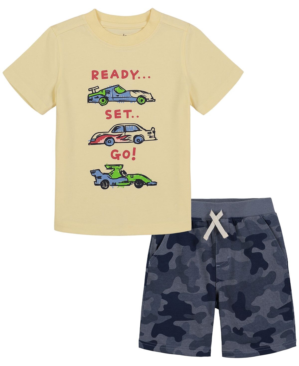 Трикотажная футболка Big Boys Racecar и шорты из френч терри с камуфляжным принтом, комплект из 2 предметов Kids Headquarters
Трикотажная футболка Big Boys Racecar и шорты из френч терри с камуфляжным принтом, комплект из 2 предметов Kids Headquarters