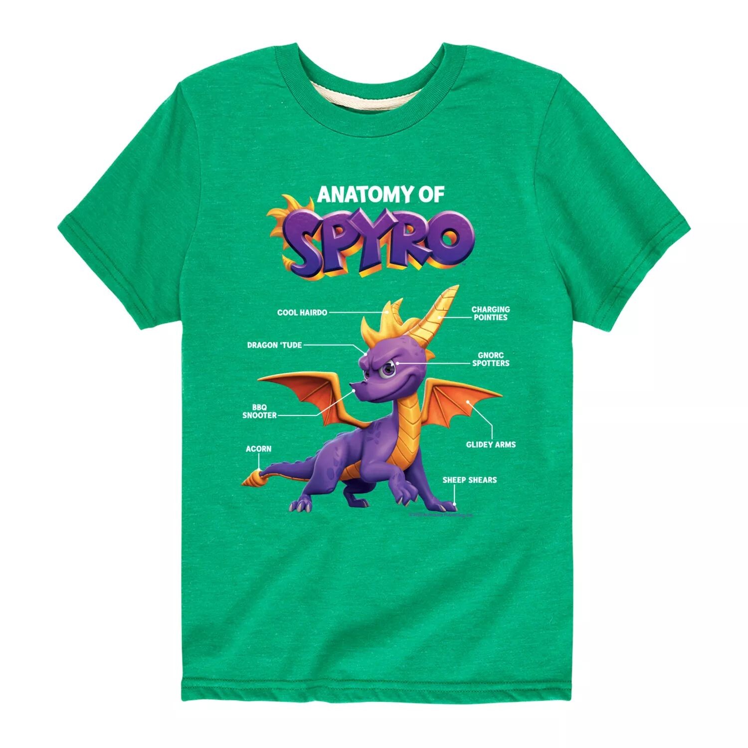Футболка Spyro Anatomy с графическим рисунком для мальчиков 8–20 лет Licensed Character, зеленый
Футболка Spyro Anatomy с графическим рисунком для мальчиков 8–20 лет Licensed Character, зеленый