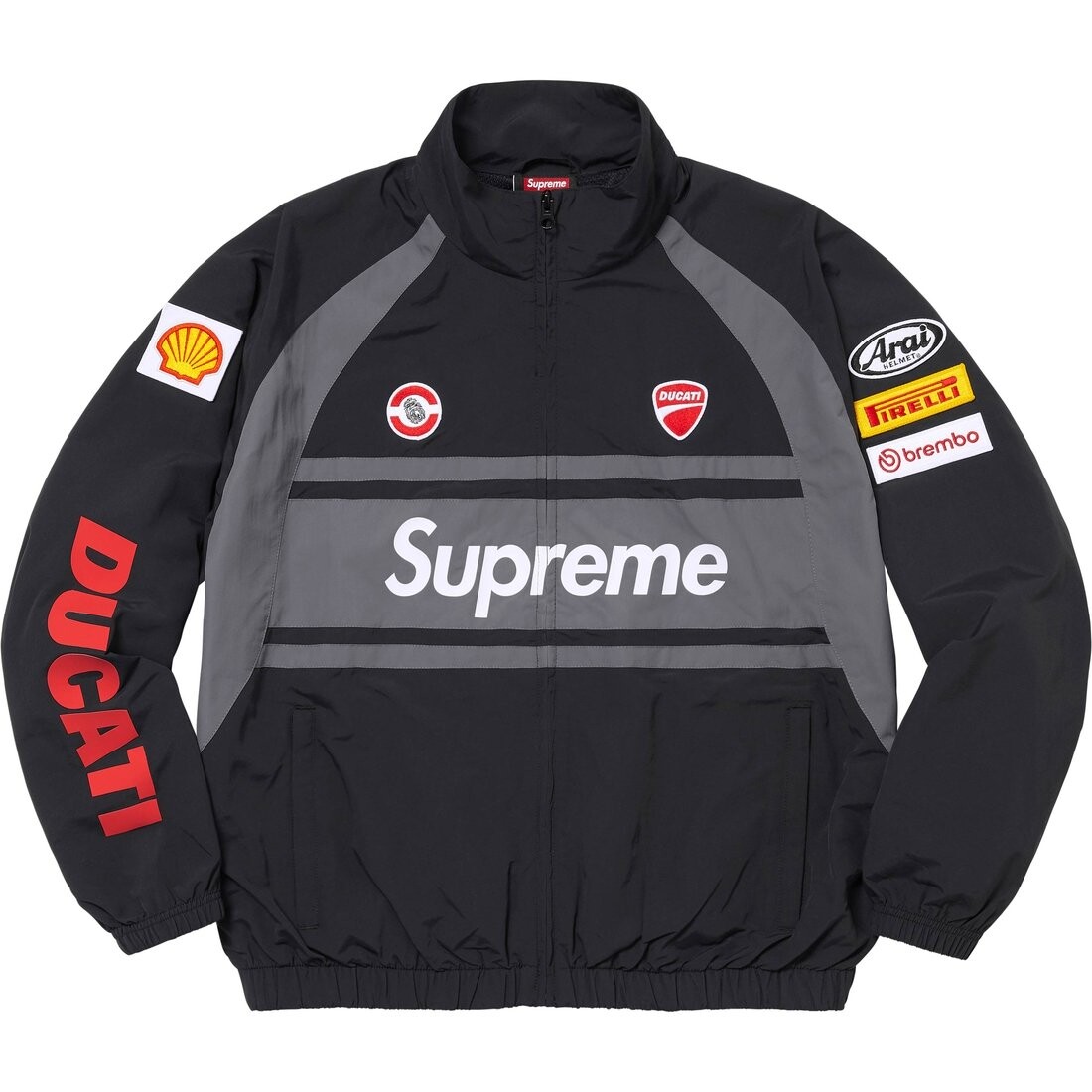 X DUCATI SS24 WEEK16 Track Jacket - унисекс эластичный подол застежка-молния с логотипом дизайн Supreme, серый
X DUCATI SS24 WEEK16 Track Jacket - унисекс эластичный подол застежка-молния с логотипом дизайн Supreme, серый