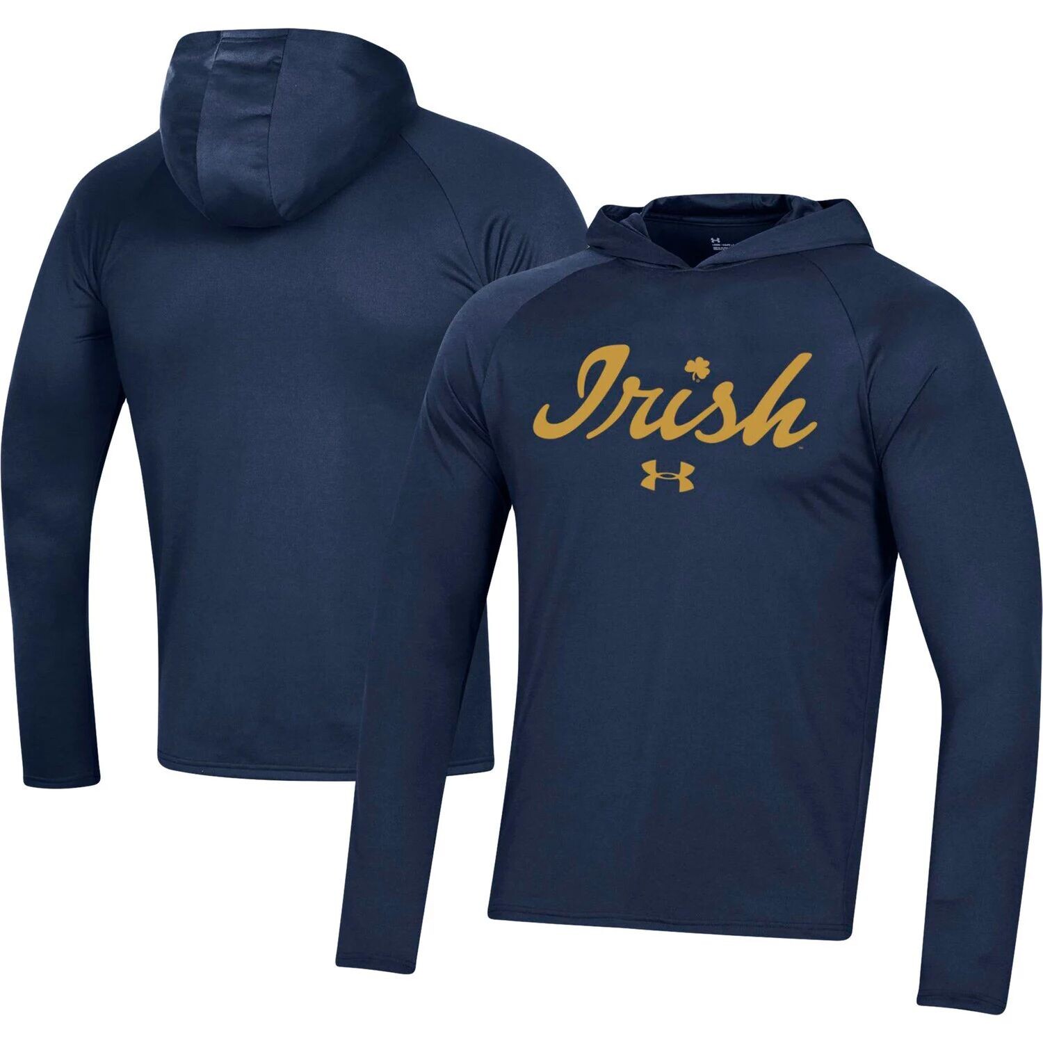 Мужская футболка Under Armour темно-синего цвета с капюшоном и логотипом ирландской школы реглан с длинными рукавами, Синий
Мужская футболка Under Armour темно-синего цвета с капюшоном и логотипом ирландской школы реглан с длинными рукавами, Синий