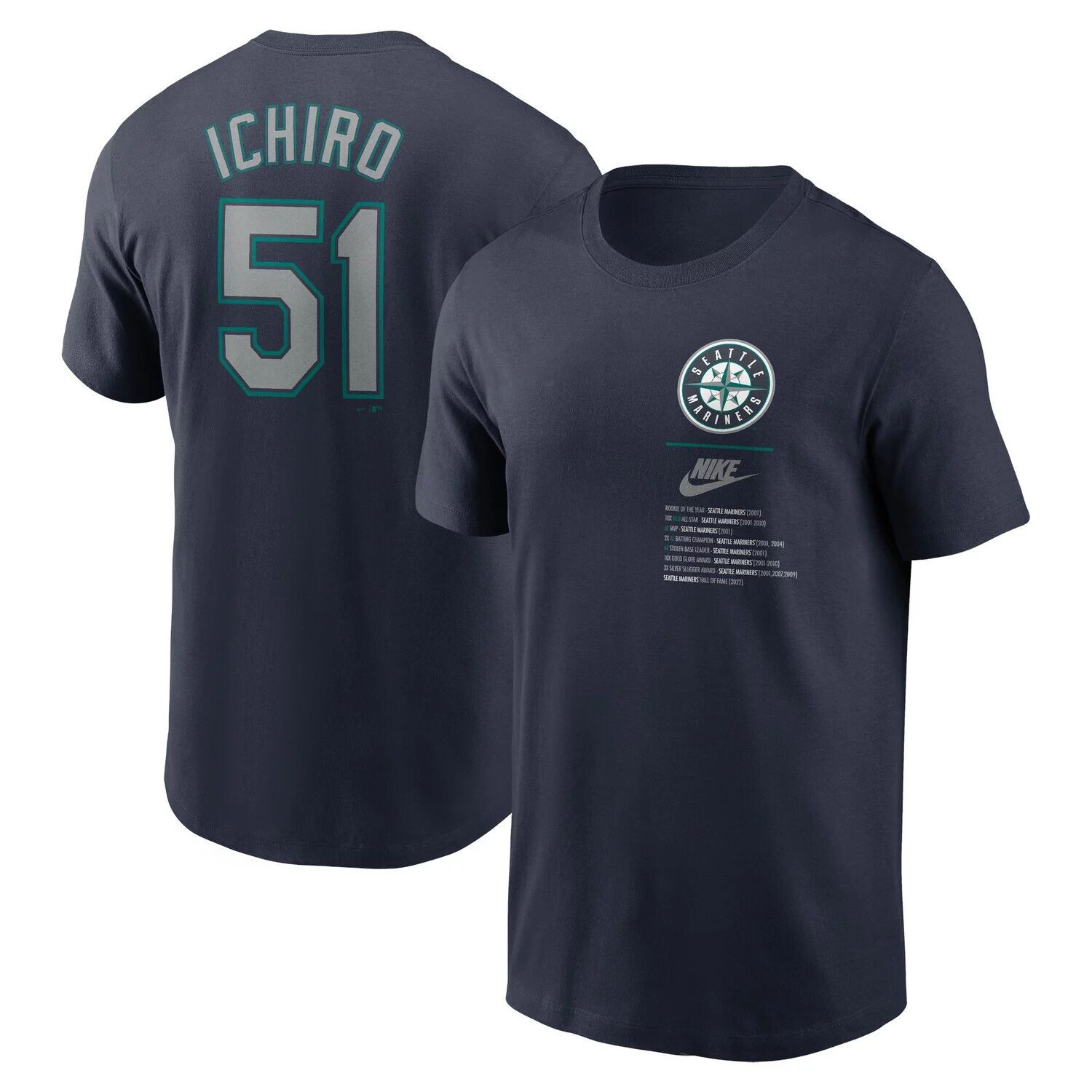 Мужская футболка Ichiro Suzuki Teal Seattle Mariners Legend с именем и номером Nike
Мужская футболка Ichiro Suzuki Teal Seattle Mariners Legend с именем и номером Nike