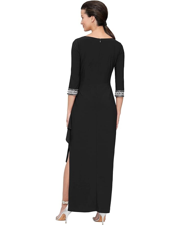 Платье Alex Evenings Long A-Line Dress with Embellished Sleeves and Neckline, черный
Платье Alex Evenings Long A-Line Dress with Embellished Sleeves and Neckline, черный