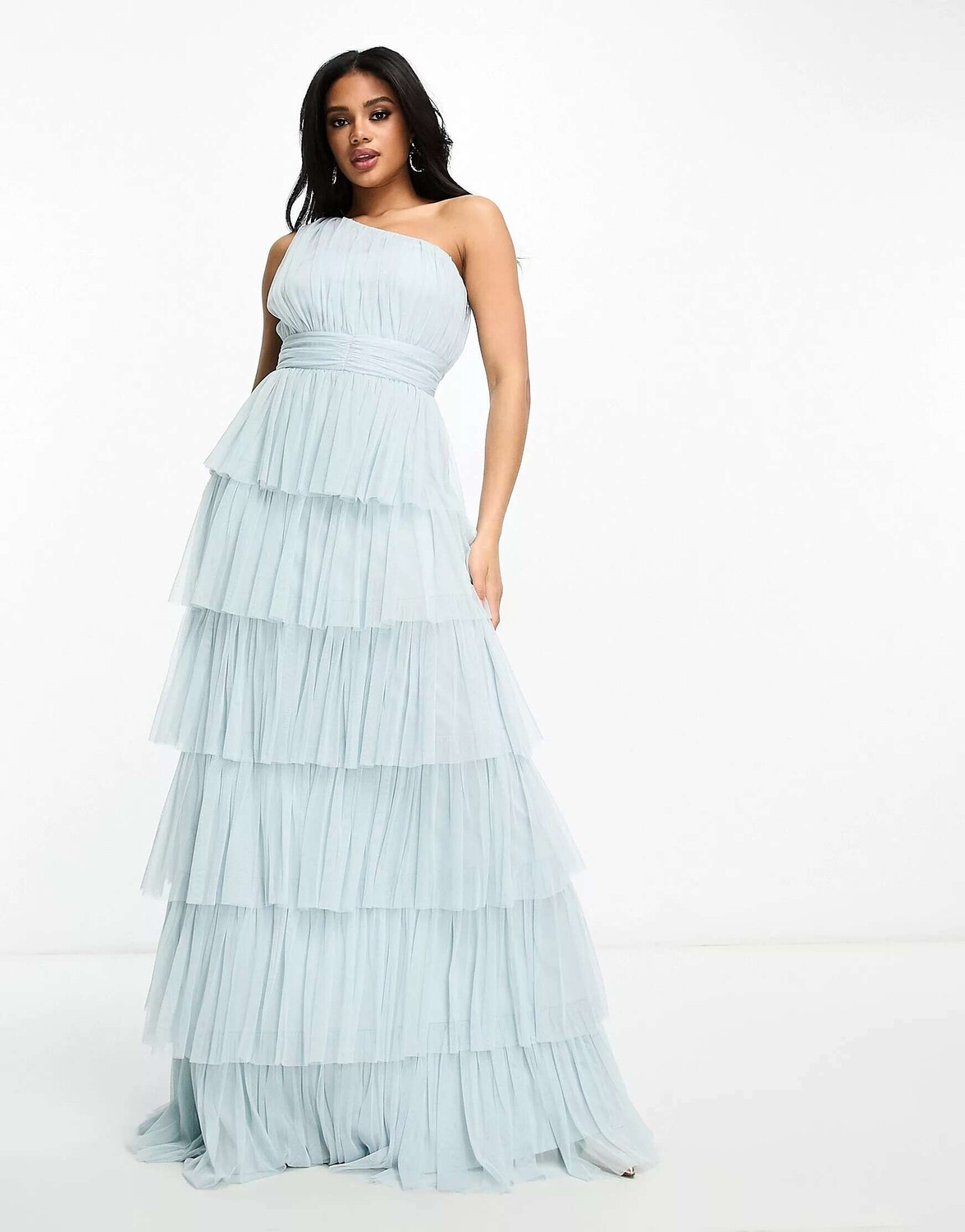 Ярусное платье макси на одно плечо Beauut Bridesmaid ледяного синего цвета, Синий
Ярусное платье макси на одно плечо Beauut Bridesmaid ледяного синего цвета, Синий