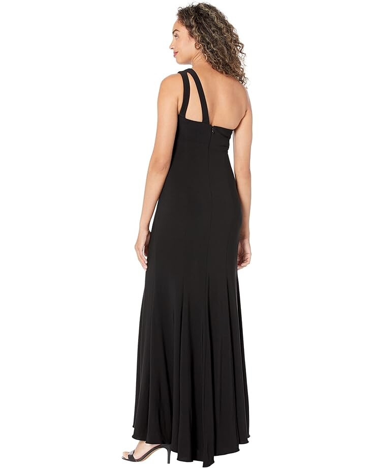 Платье XSCAPE One-Shoulder Cutout Ity with Front Slit, черный 
Платье XSCAPE One-Shoulder Cutout Ity with Front Slit, черный