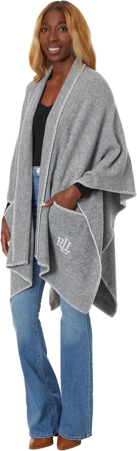 Пончо Shawl Collar Ruana with Whip Stitch LAUREN Ralph Lauren, цвет Medium Grey Heather
Пончо Shawl Collar Ruana with Whip Stitch LAUREN Ralph Lauren, цвет Medium Grey Heather