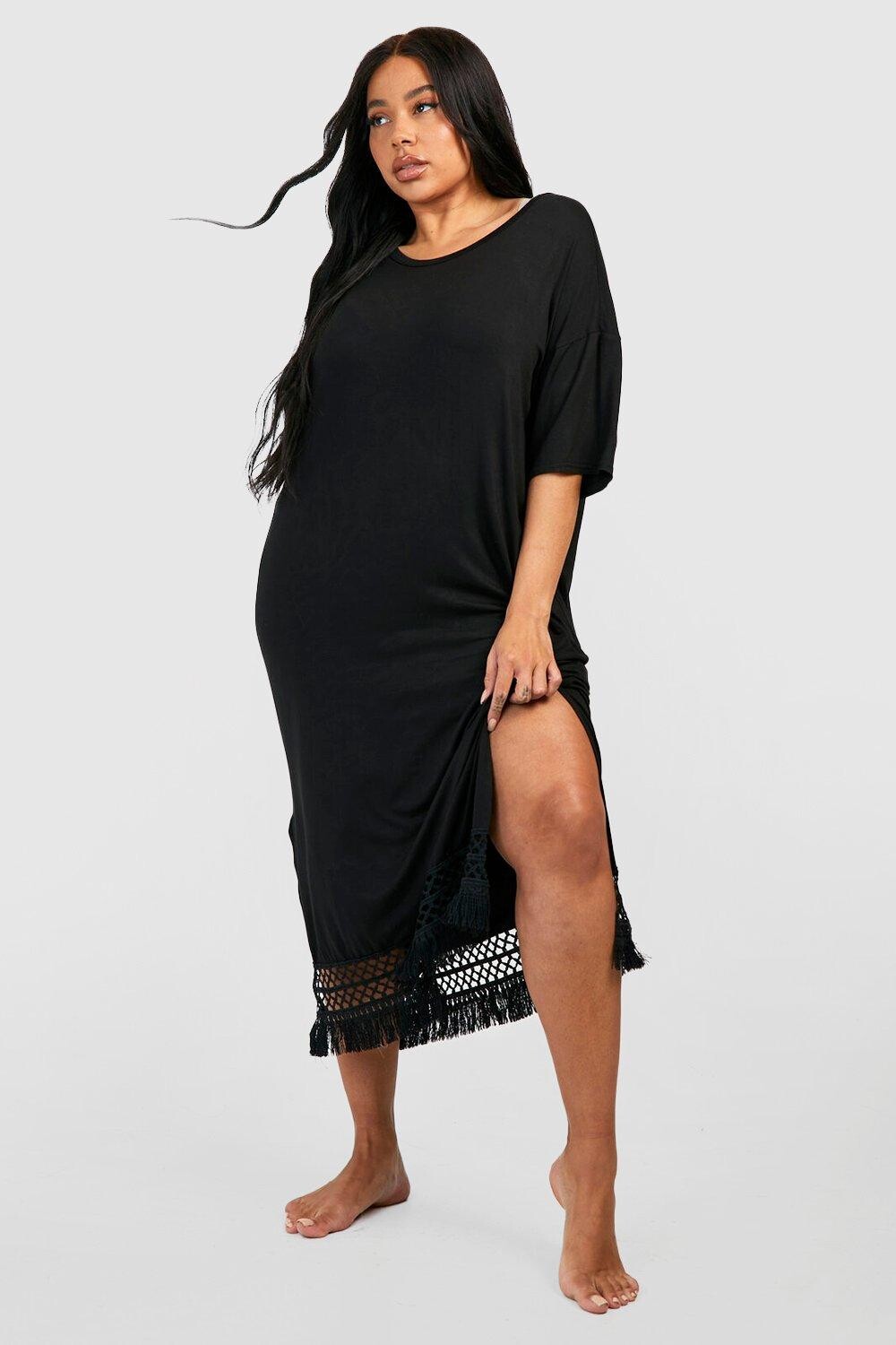 Пляжное платье Midaxi Plus с кисточками и кисточками, связанное крючком boohoo, черный
Пляжное платье Midaxi Plus с кисточками и кисточками, связанное крючком boohoo, черный
