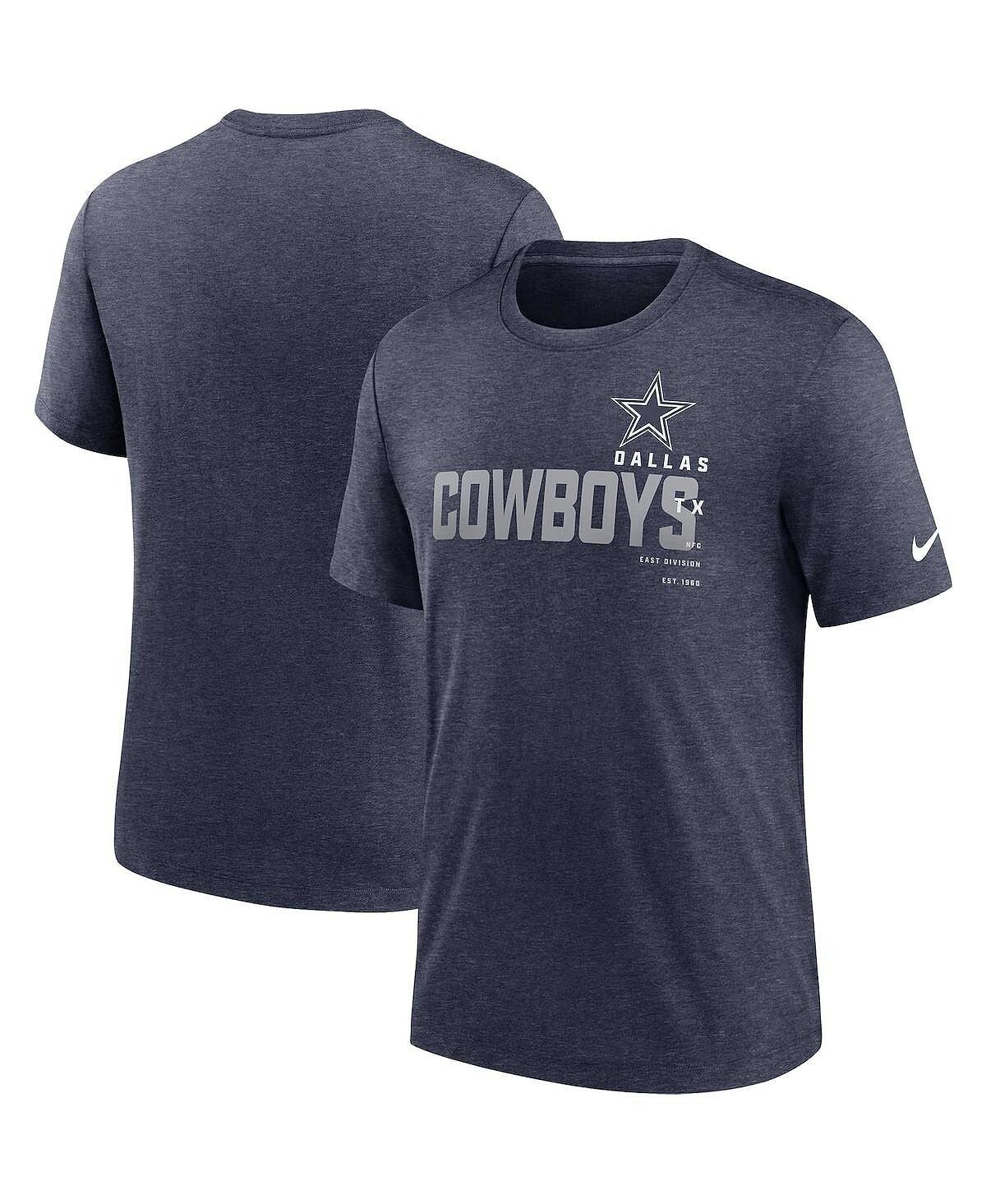 Мужская темно-синяя футболка с принтом Dallas Cowboys Local Tri-Blend Nike, Синий
Мужская темно-синяя футболка с принтом Dallas Cowboys Local Tri-Blend Nike, Синий