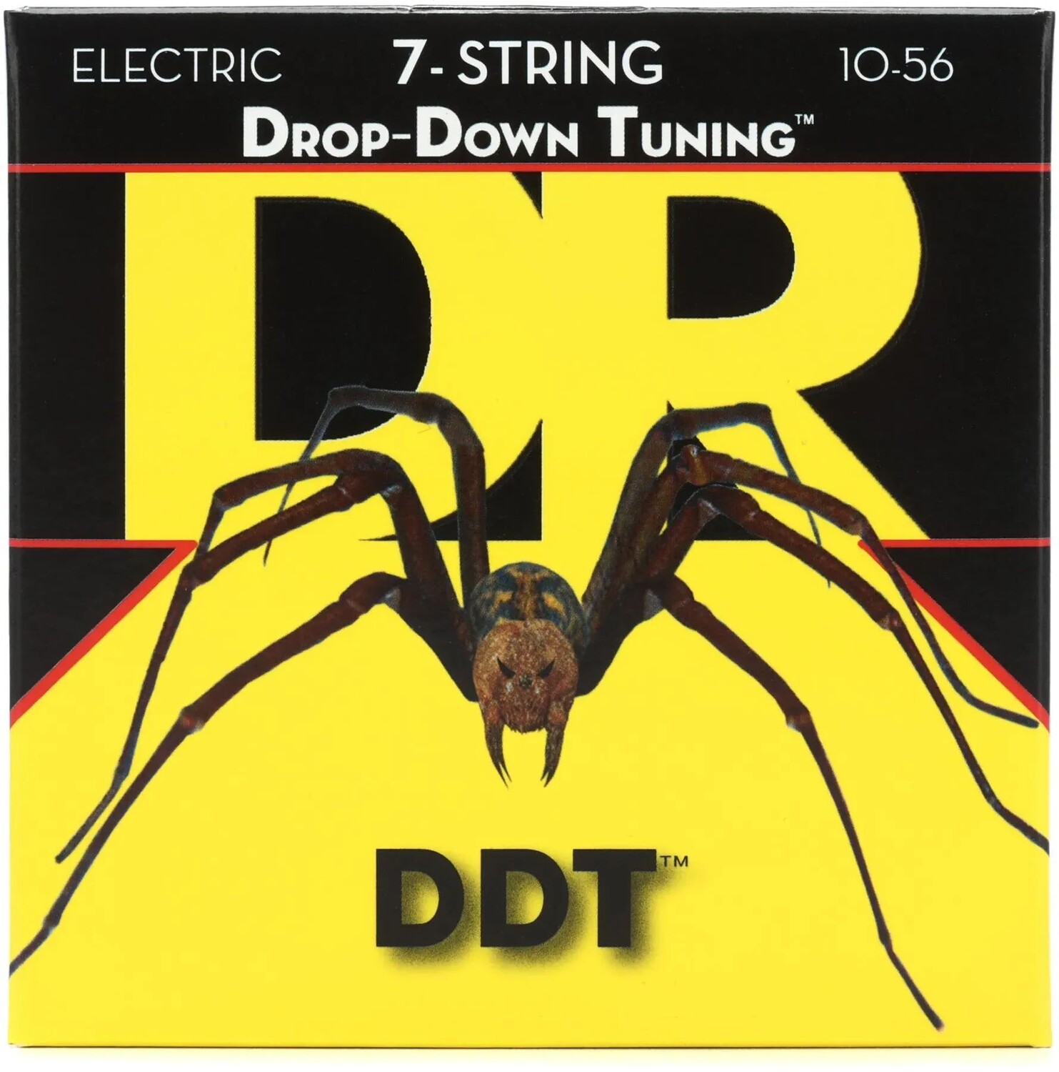 Струны DR Strings DDT7-10 с раскрывающейся настройкой, никелированные стальные струны для 7-струнной электрогитары — .010-.056, средние
Струны DR Strings DDT7-10 с раскрывающейся настройкой, никелированные стальные струны для 7-струнной электрогитары — .010-.056, средние
