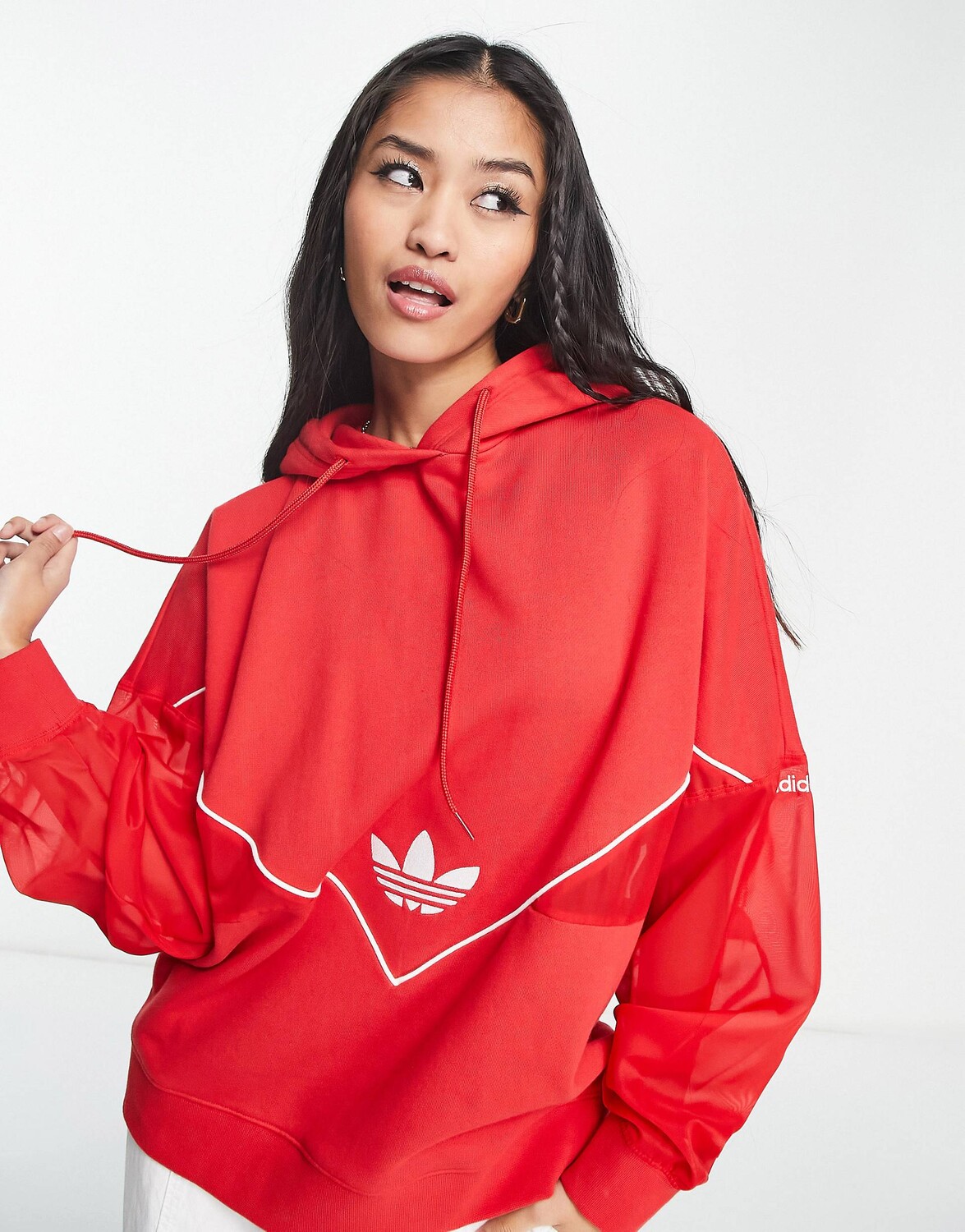 Худи красного цвета с сетчатыми вставками и трилистником adidas Originals, Красный
Худи красного цвета с сетчатыми вставками и трилистником adidas Originals, Красный