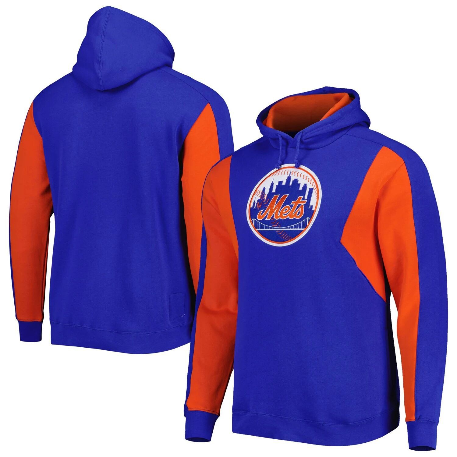 Мужской флисовый пуловер с капюшоном Mitchell & Ness Royal/оранжевый New York Mets с цветными блоками
Мужской флисовый пуловер с капюшоном Mitchell & Ness Royal/оранжевый New York Mets с цветными блоками