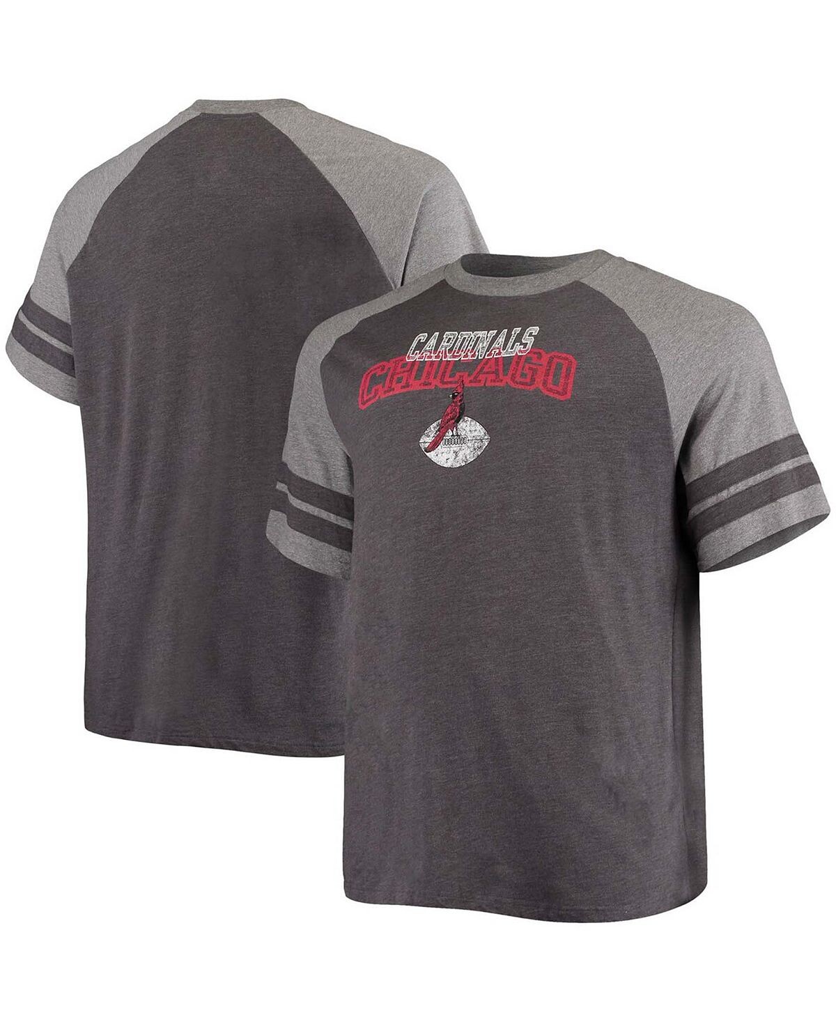 Мужская черная и серая футболка Big and Tall Arizona Cardinals Throwback с двумя полосками реглан Fanatics
Мужская черная и серая футболка Big and Tall Arizona Cardinals Throwback с двумя полосками реглан Fanatics