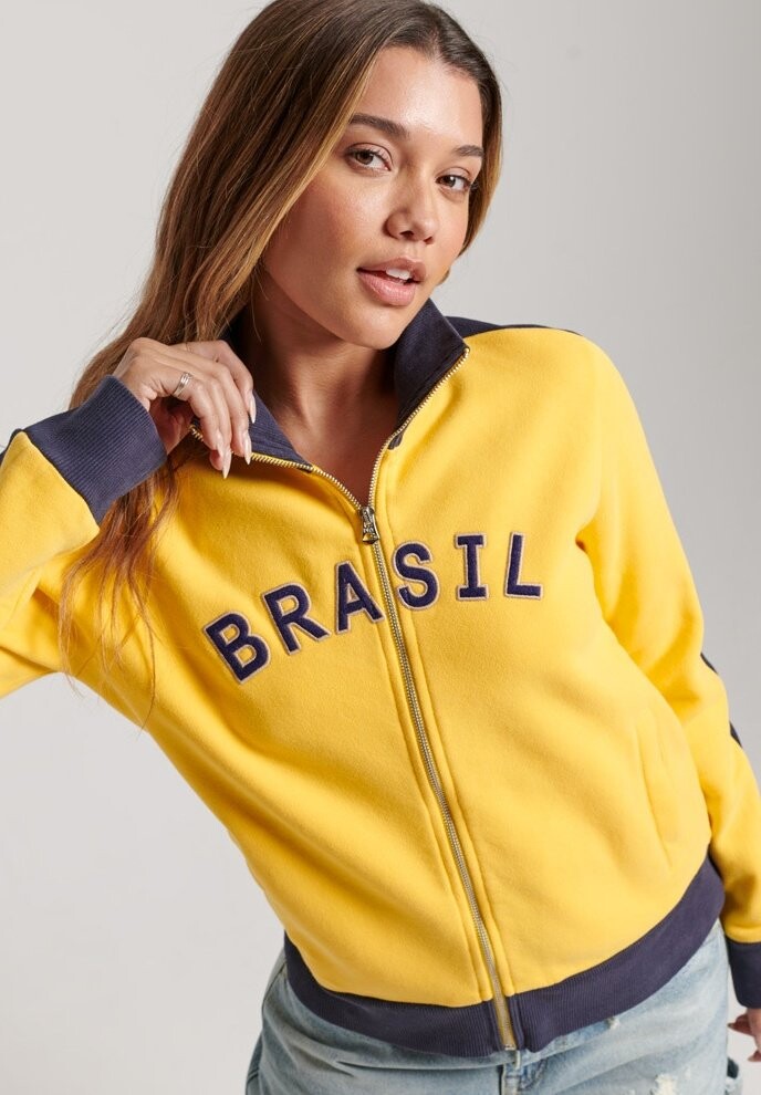 Толстовка на молнии Superdry Ringspun Football Brazil Track, пружины желтые, Желтый
Толстовка на молнии Superdry Ringspun Football Brazil Track, пружины желтые, Желтый