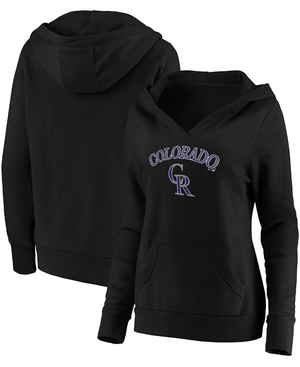 Черный пуловер с капюшоном и V-образным вырезом размера плюс Colorado Rockies Core Team Fanatics, черный
Черный пуловер с капюшоном и V-образным вырезом размера плюс Colorado Rockies Core Team Fanatics, черный