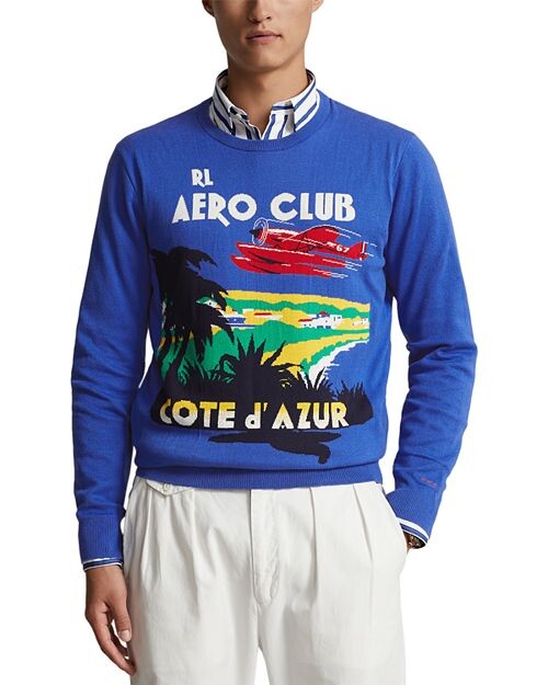 Хлопковый свитер с круглым вырезом стандартного кроя с принтом Polo Ralph Lauren, цвет Blue
Хлопковый свитер с круглым вырезом стандартного кроя с принтом Polo Ralph Lauren, цвет Blue