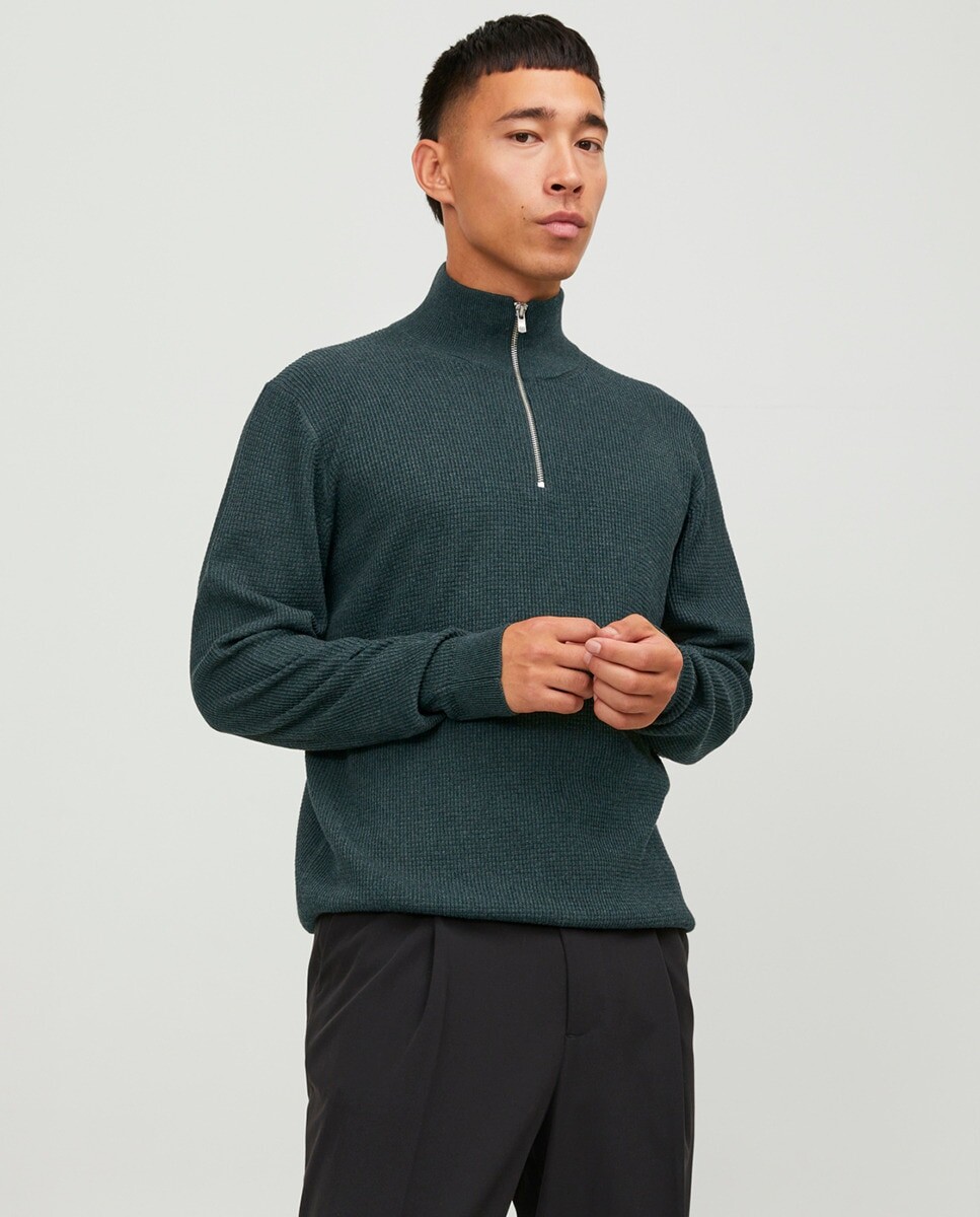 Мужской вязаный свитер с воротником на полумолнии Jack & Jones, бирюзовый, Зеленый
Мужской вязаный свитер с воротником на полумолнии Jack & Jones, бирюзовый, Зеленый