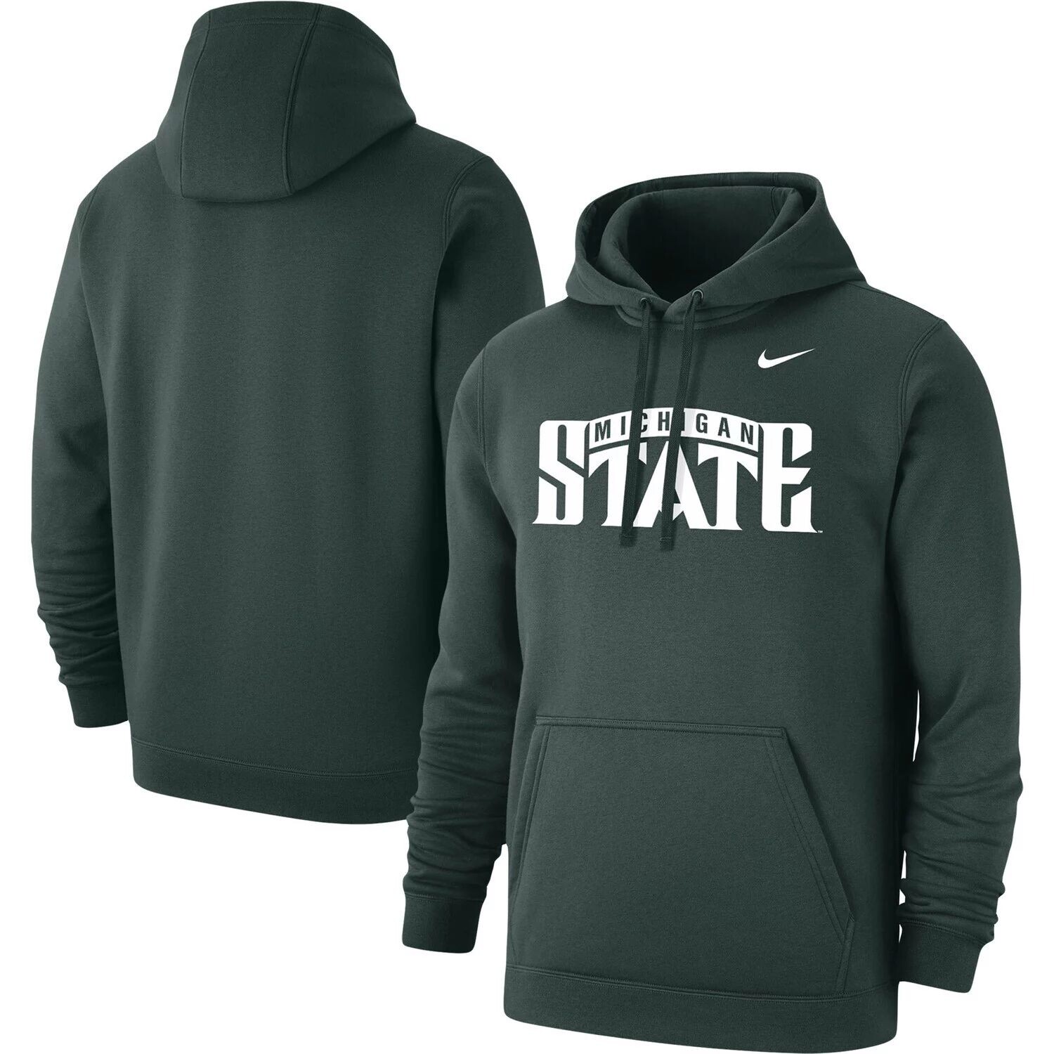 Мужской зеленый пуловер с капюшоном и логотипом Michigan State Spartans Wordmark Club Nike
Мужской зеленый пуловер с капюшоном и логотипом Michigan State Spartans Wordmark Club Nike