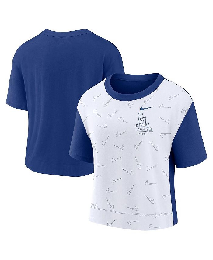 Женская королевская белая модная футболка с высокими бедрами Los Angeles Dodgers Line Up Nike, синий
Женская королевская белая модная футболка с высокими бедрами Los Angeles Dodgers Line Up Nike, синий
