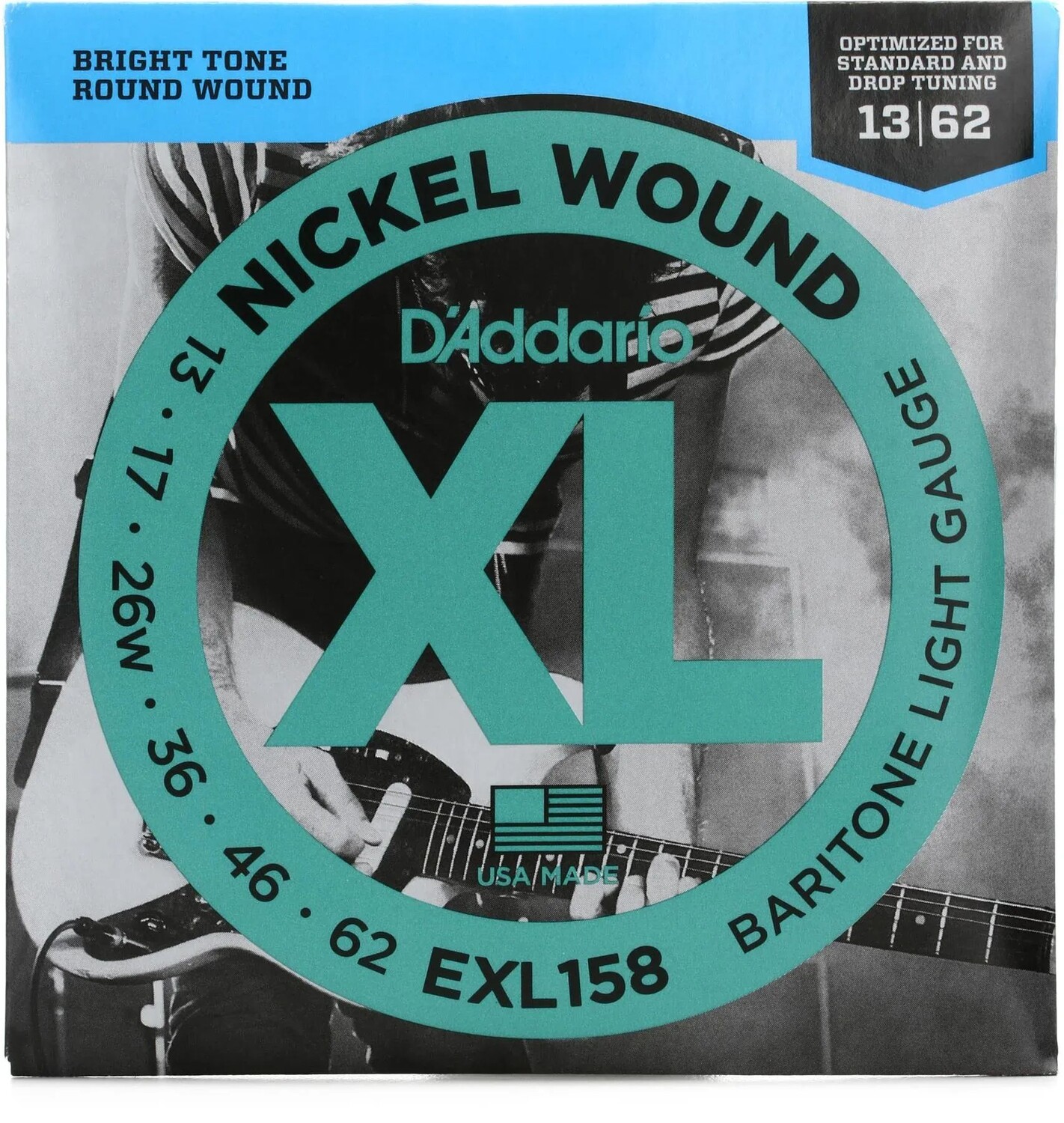 Струны для электрической баритон-гитары D'Addario EXL158 XL с никелевой обмоткой — .013-.062, светлые
Струны для электрической баритон-гитары D'Addario EXL158 XL с никелевой обмоткой — .013-.062, светлые